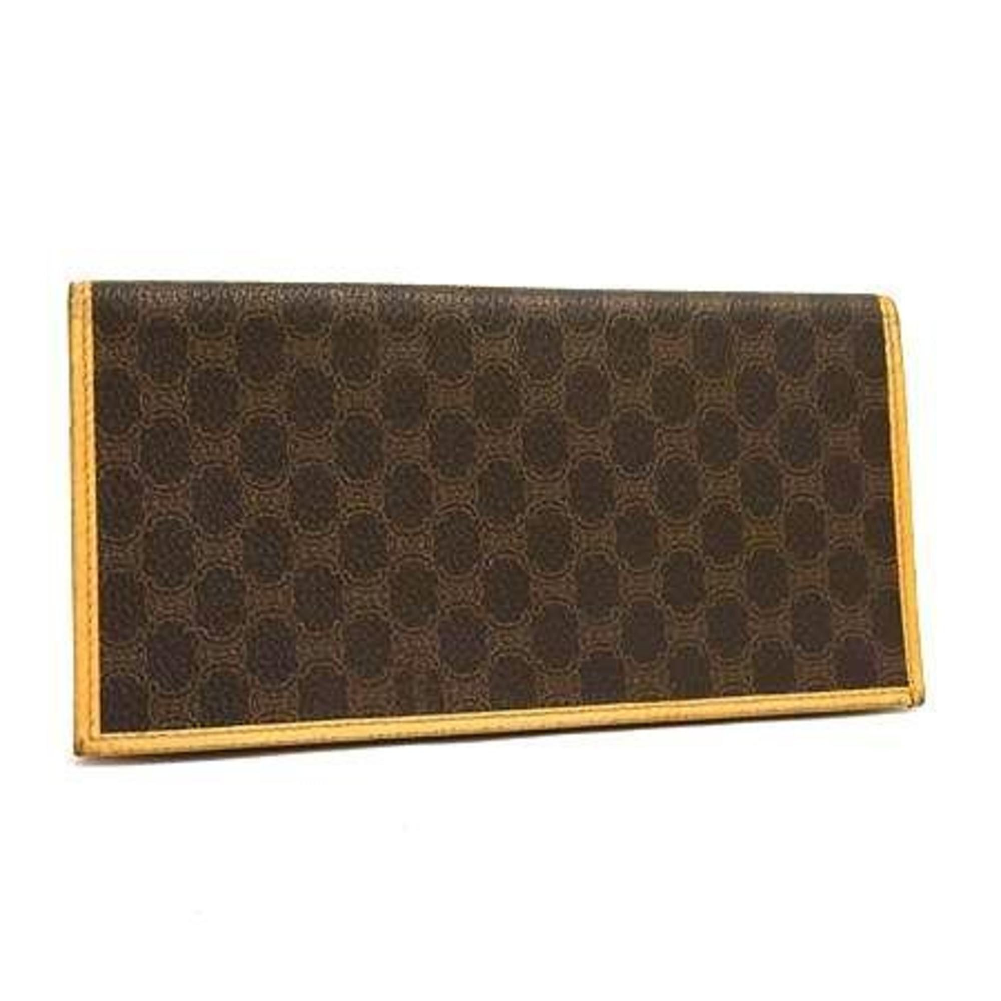 Celine CELINE Macadam Bifold Wallet, Brown Leather, Women's Size ONE SIZE - 1 Thumbnail