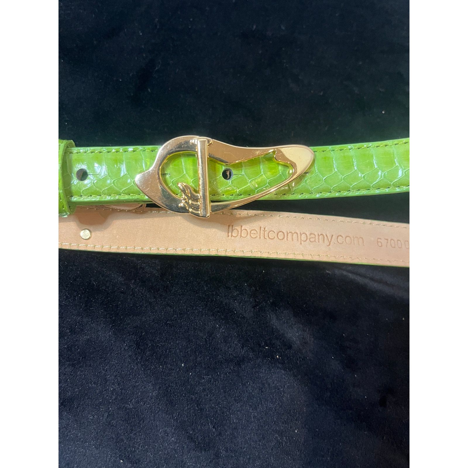 Other Women's Genuine Snakeskin Green Golf Belt XL NWT Size ONE SIZE - 1 Thumbnail