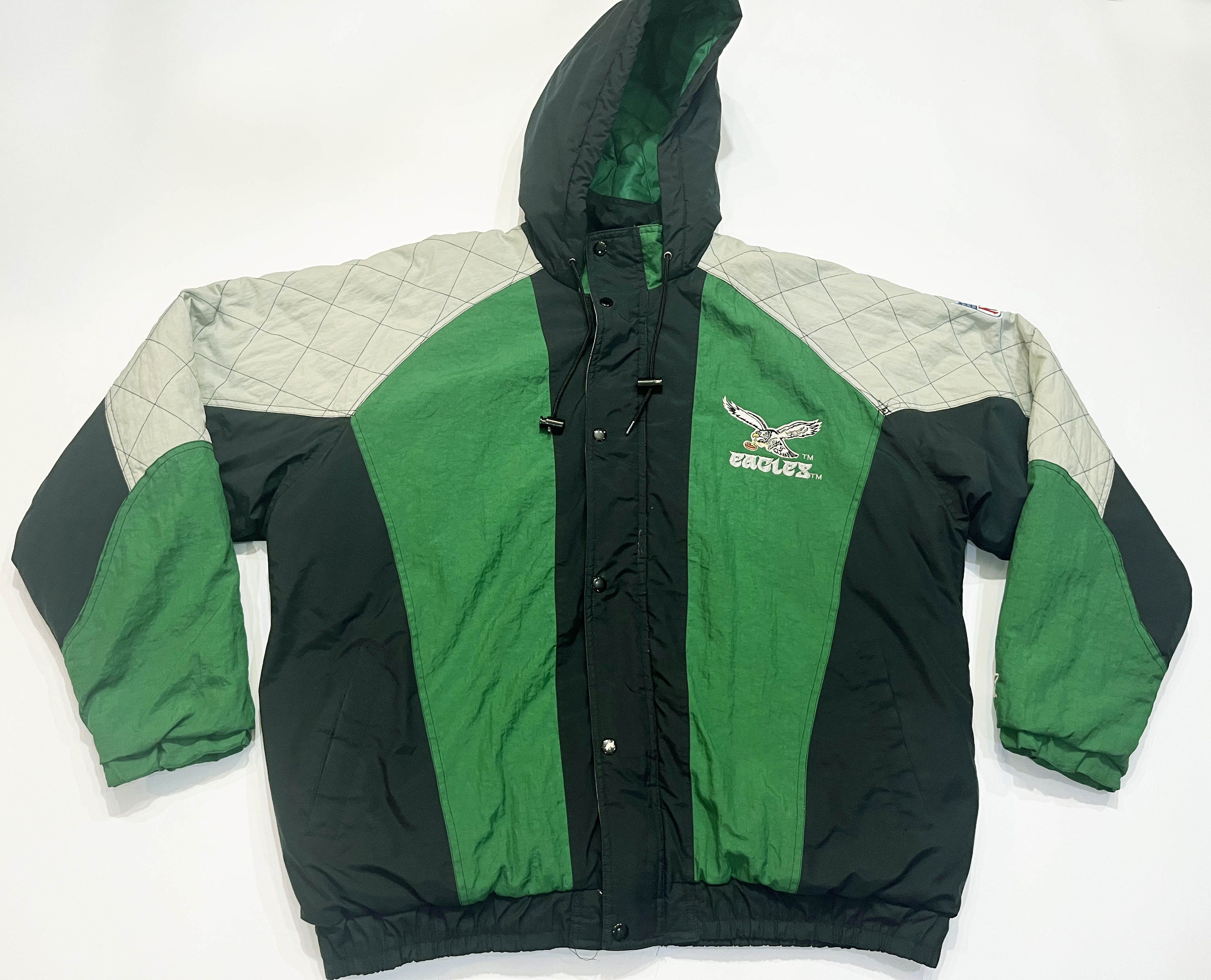Starter Vtg Starter NFL Philadelphia Eagles Full Zip Puffer Jacket Size US XL / EU 56 / 4 - 1 Thumbnail