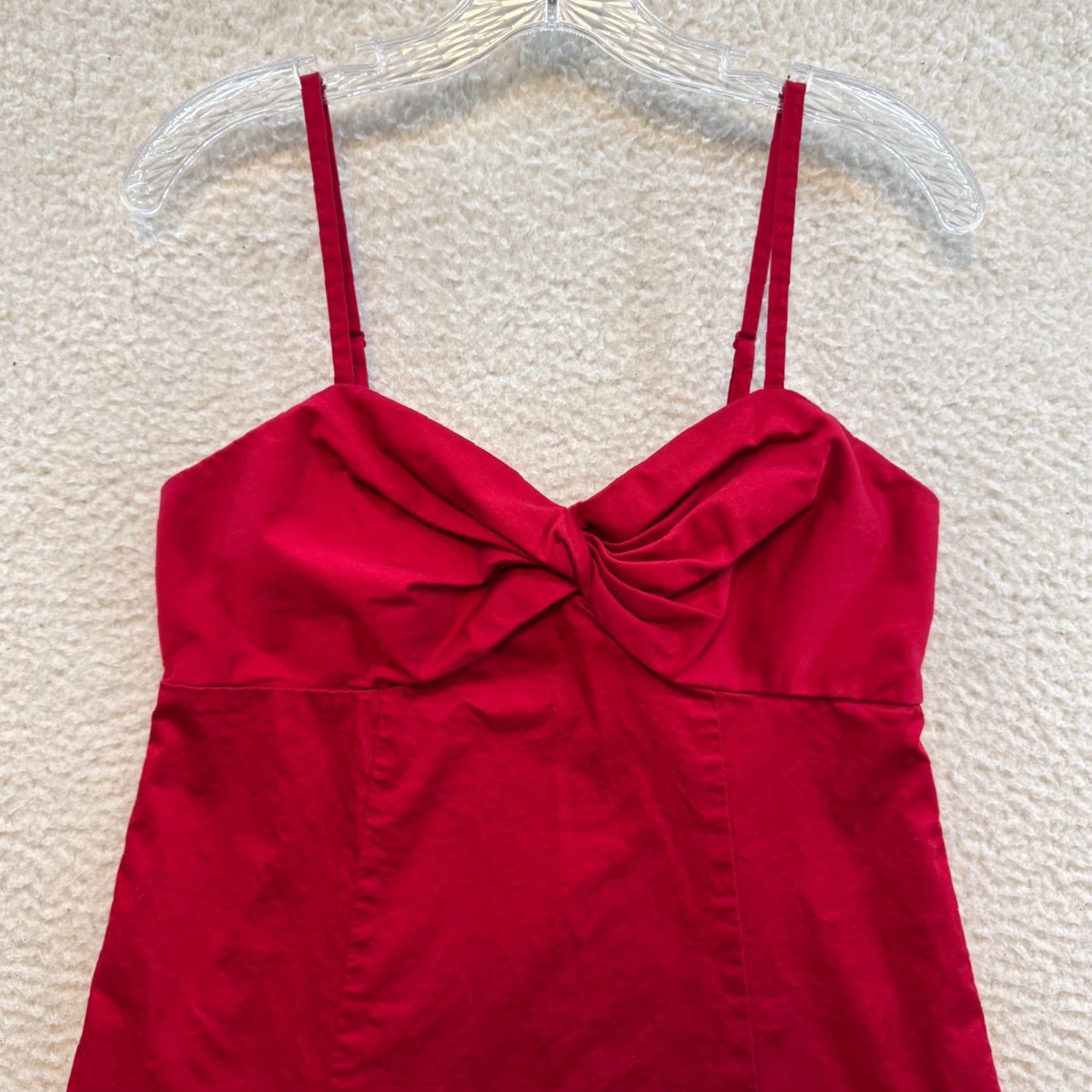 Vintage VINTAGE The Limited Red Mini Dress Shift Spaghetti Thin Strap Cocktail 10 Large Cotton Dress Womens Size L / US 10 / IT 46 - 3 Thumbnail