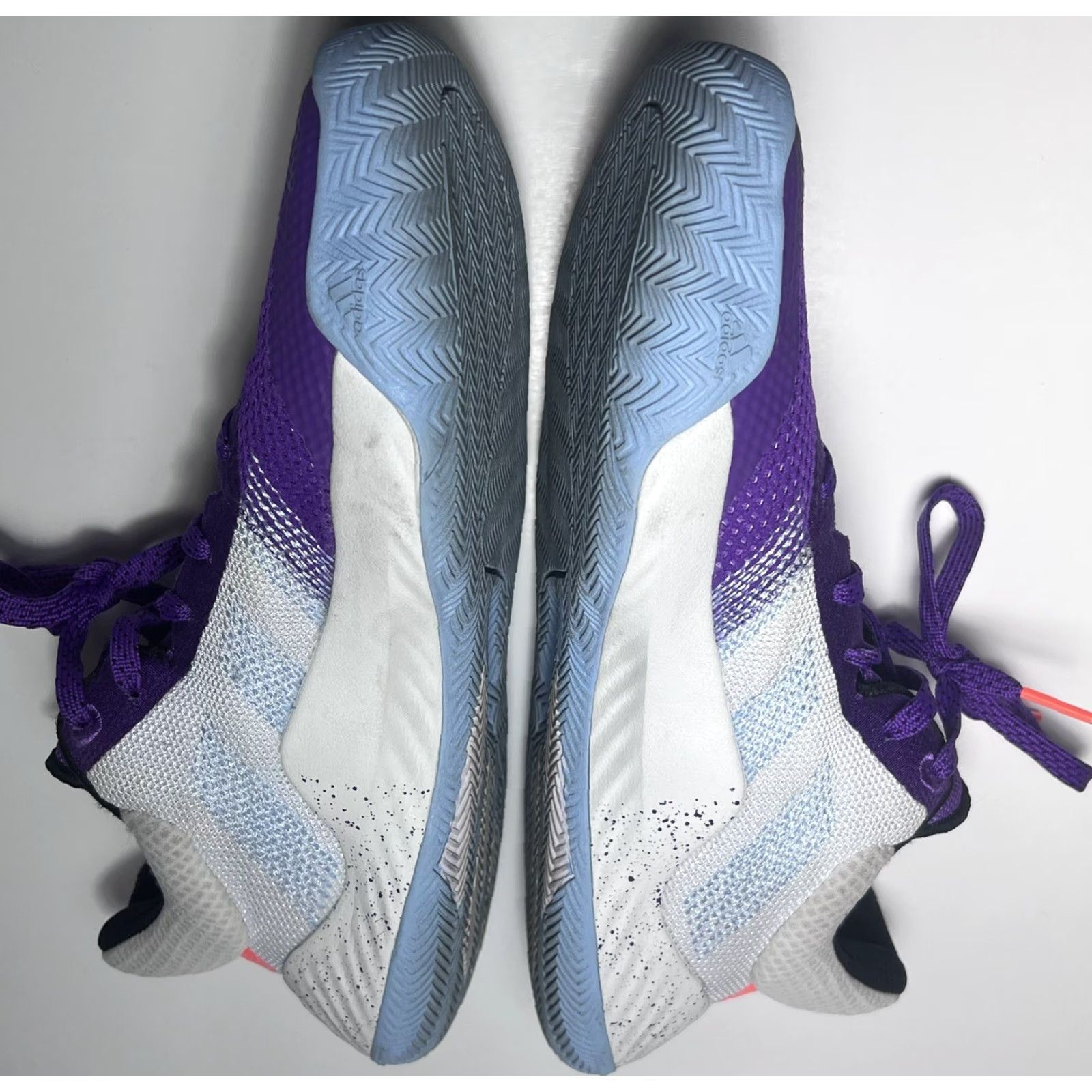 Adidas Adidas D.O.N. Issue #1 Mailman Donovan Spida Mitchell Mens 7 Sneaker Basketball Purple Multi-colored Logo EH2433 2019 NBA Karl Malone Ralphs? Size US 7 / EU 40 - 3 Thumbnail