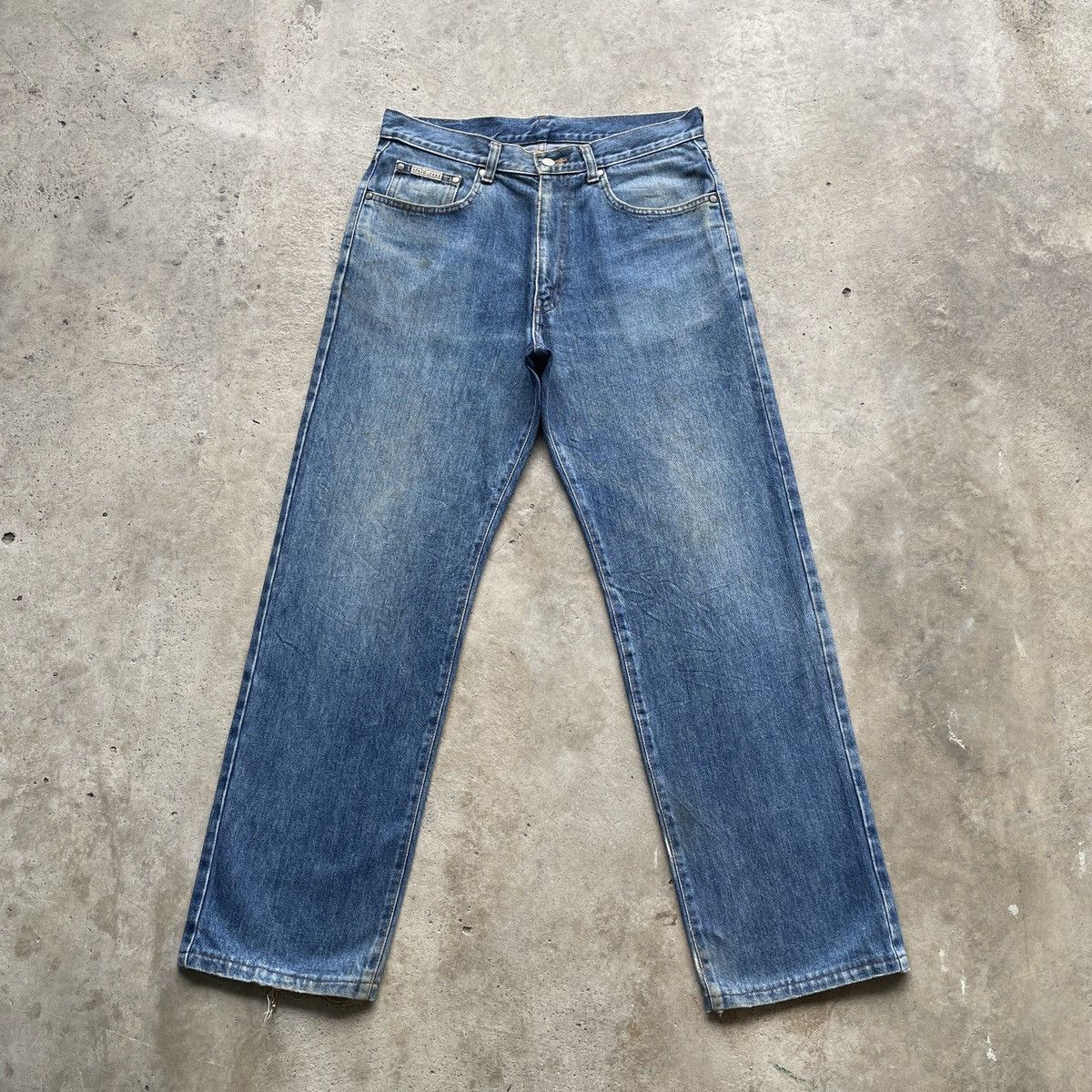 Jean × Kenzo W31x29.5 Vintage Kenzo Jeans Faded Denim Pants Size US 31 - 1 Thumbnail