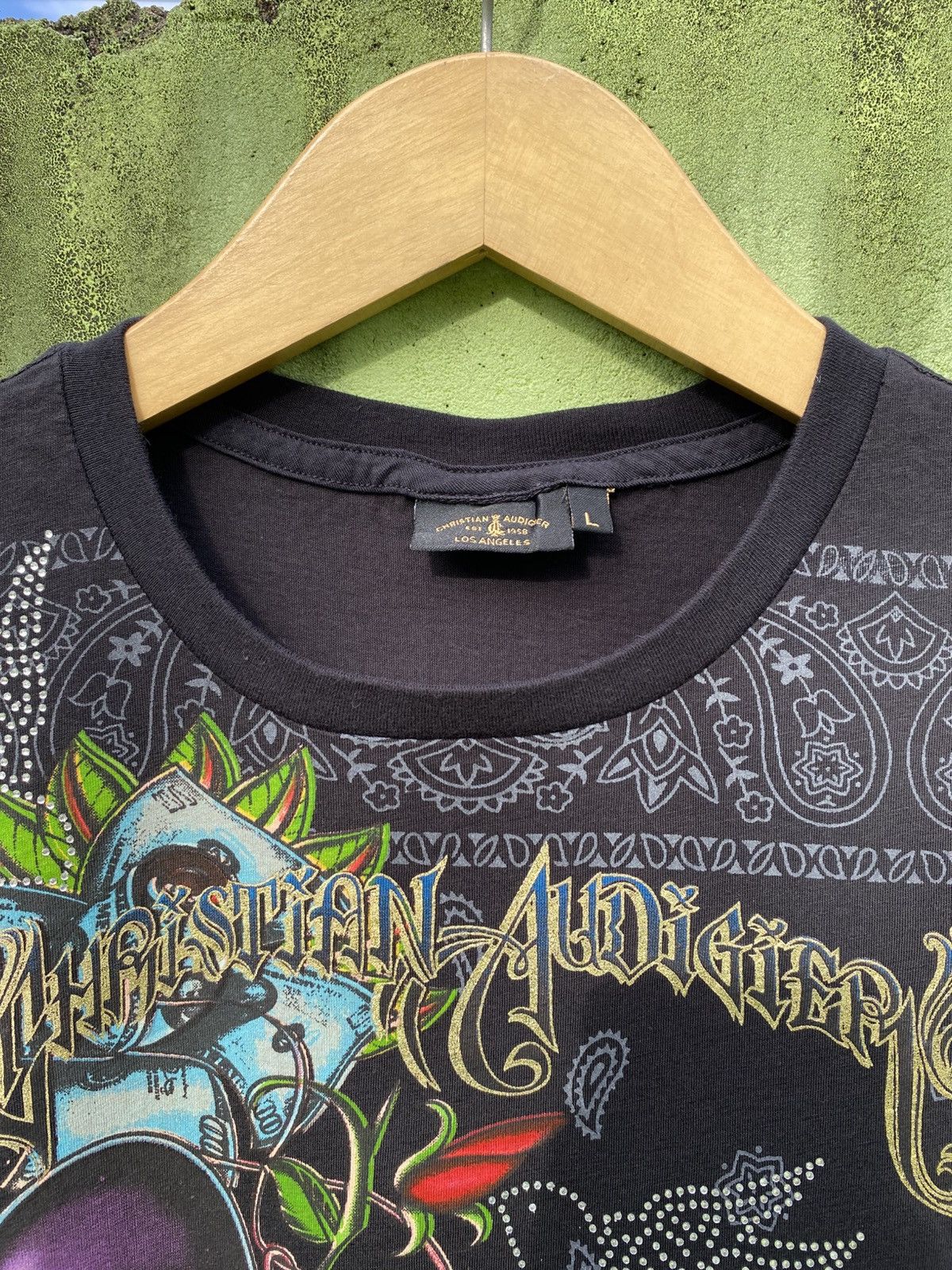 Christian Audigier Christian Audigier Tattoo Rose Scissor Design Front & Back Size L / US 10 / IT 46 - 3 Thumbnail
