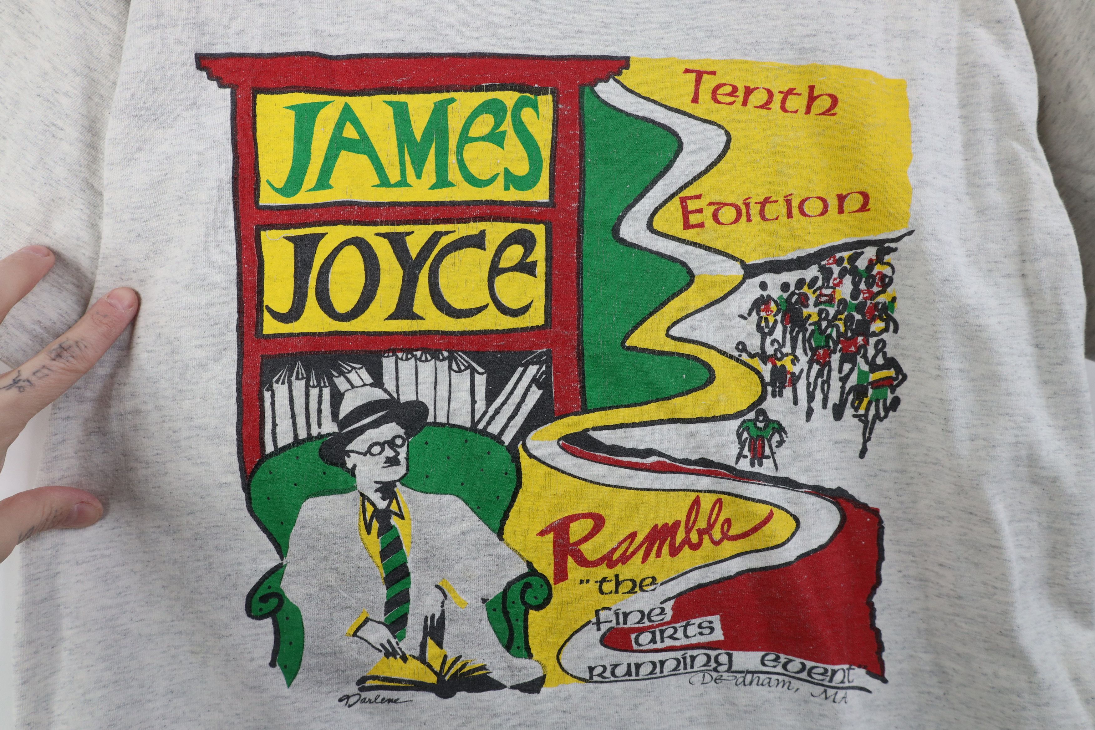 Vintage Vintage 90s James Joyce Ramble Running Road Race T-Shirt USA Size US L / EU 52-54 / 3 - 4 Thumbnail