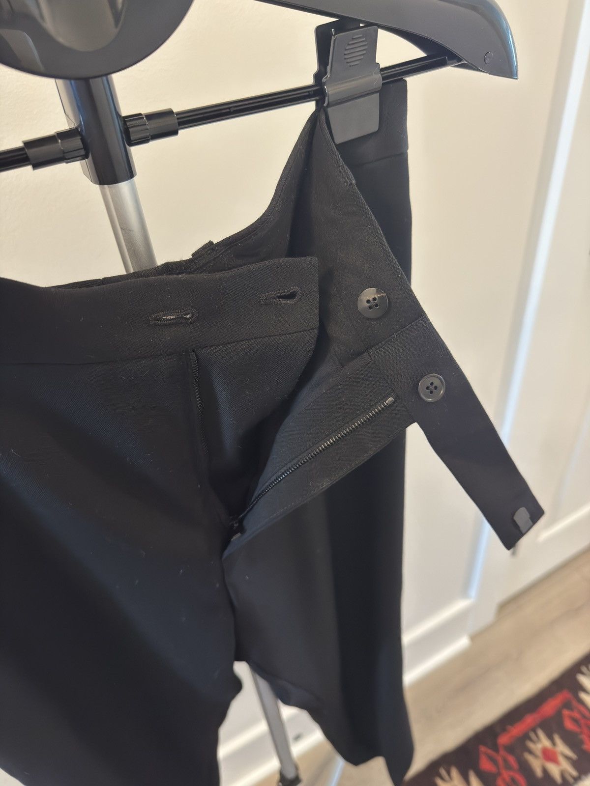 Saint Laurent Paris YSL Classic Black Dress Pants Size 50R - 3 Thumbnail