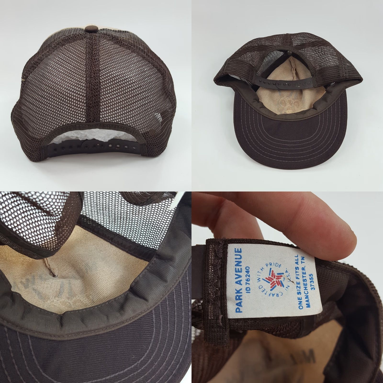 Vintage VINTAGE 80s Mule Town Tennessee Horse Trucker Hat Men Adjustable Brown USA Made Western Cap Retro Cowboy Workwear Size ONE SIZE - 8 Thumbnail