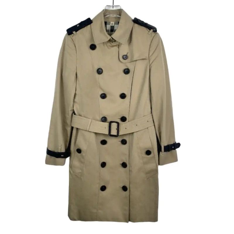 Burberry Burberry Women's Khaki Cotton Trench Coat Size S / US 4 / IT 40 - 1 Thumbnail