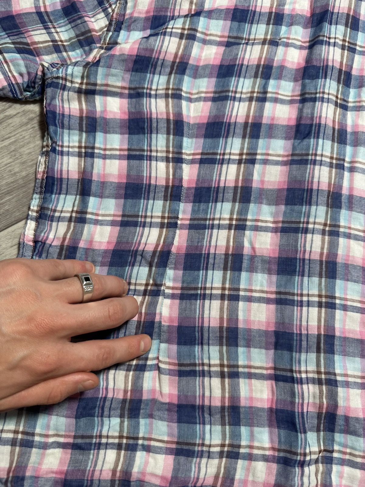 Stone Island Stone Island Denims Checked Button Up Shirt Size US L / EU 52-54 / 3 - 6 Thumbnail