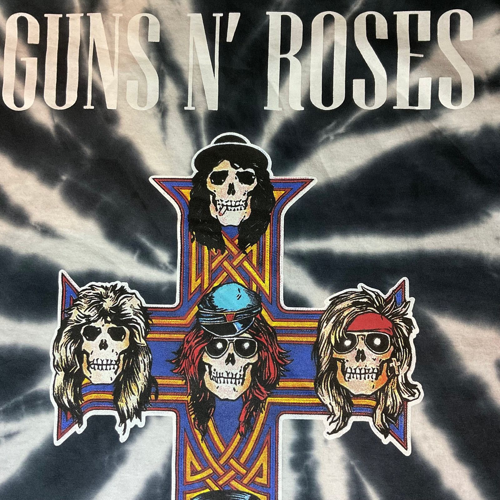 Guns N' Roses 🖤 Guns N' Roses Tie-Dye Skull Cross Tee Size L Size US L / EU 52-54 / 3 - 3 Thumbnail