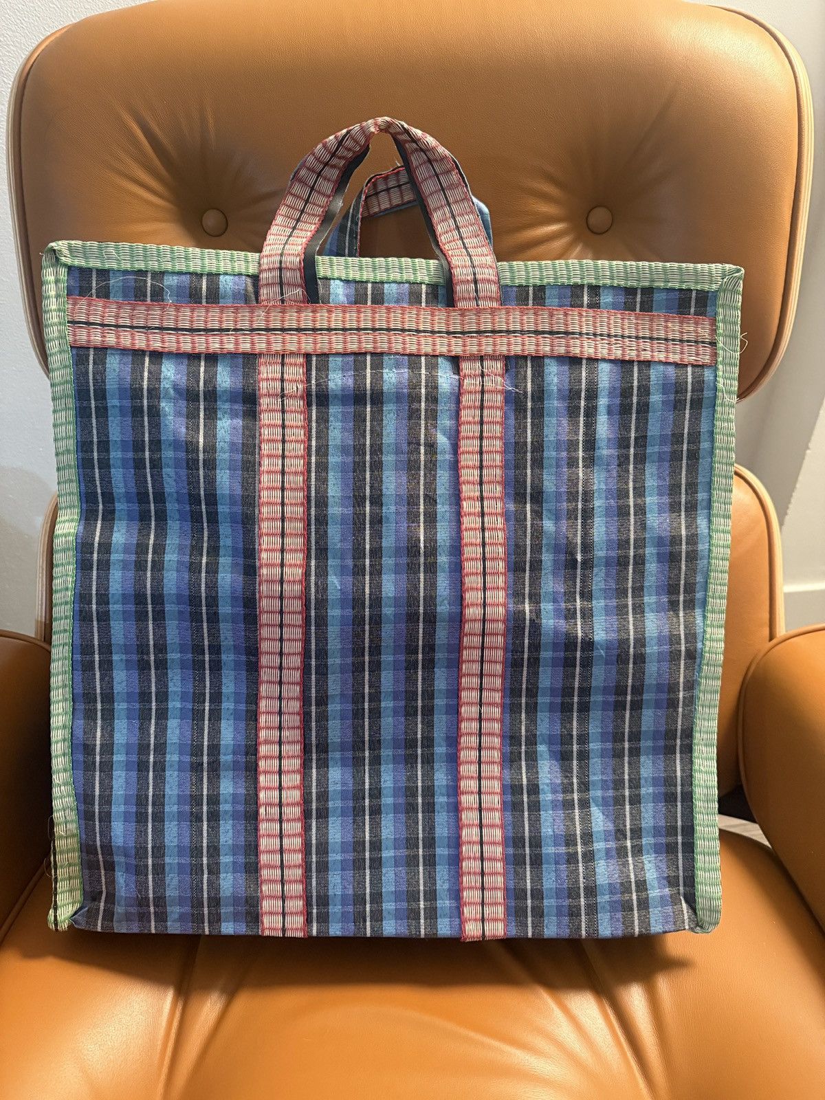 Bode Bode Checkered Big Picnic Zipper Bag [OS] Size ONE SIZE - 4 Thumbnail