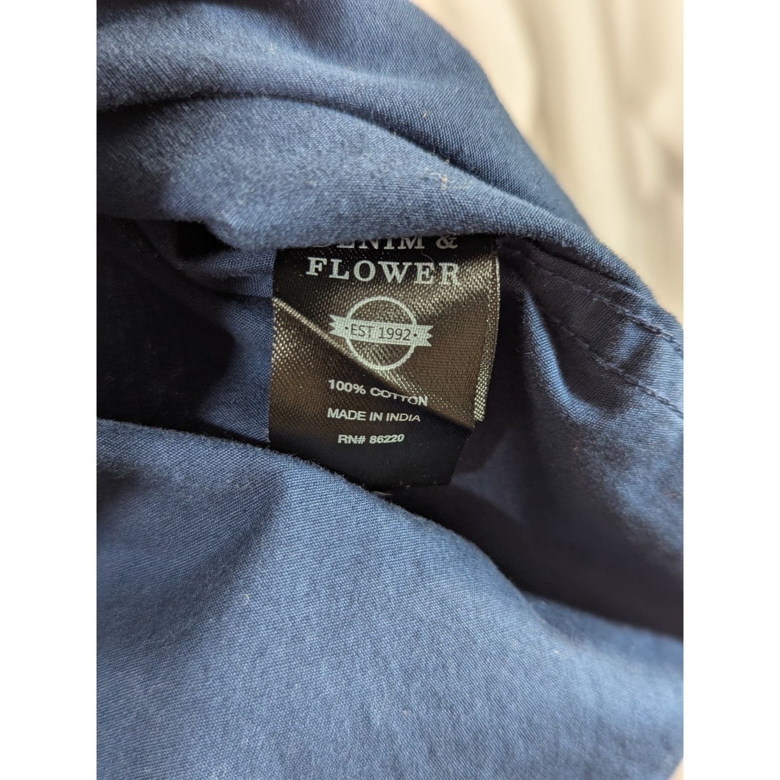 Denim & Flower Denim & Flower Navy Palm Tree Button Down Shirt - Medium Size US M / EU 48-50 / 2 - 8 Thumbnail