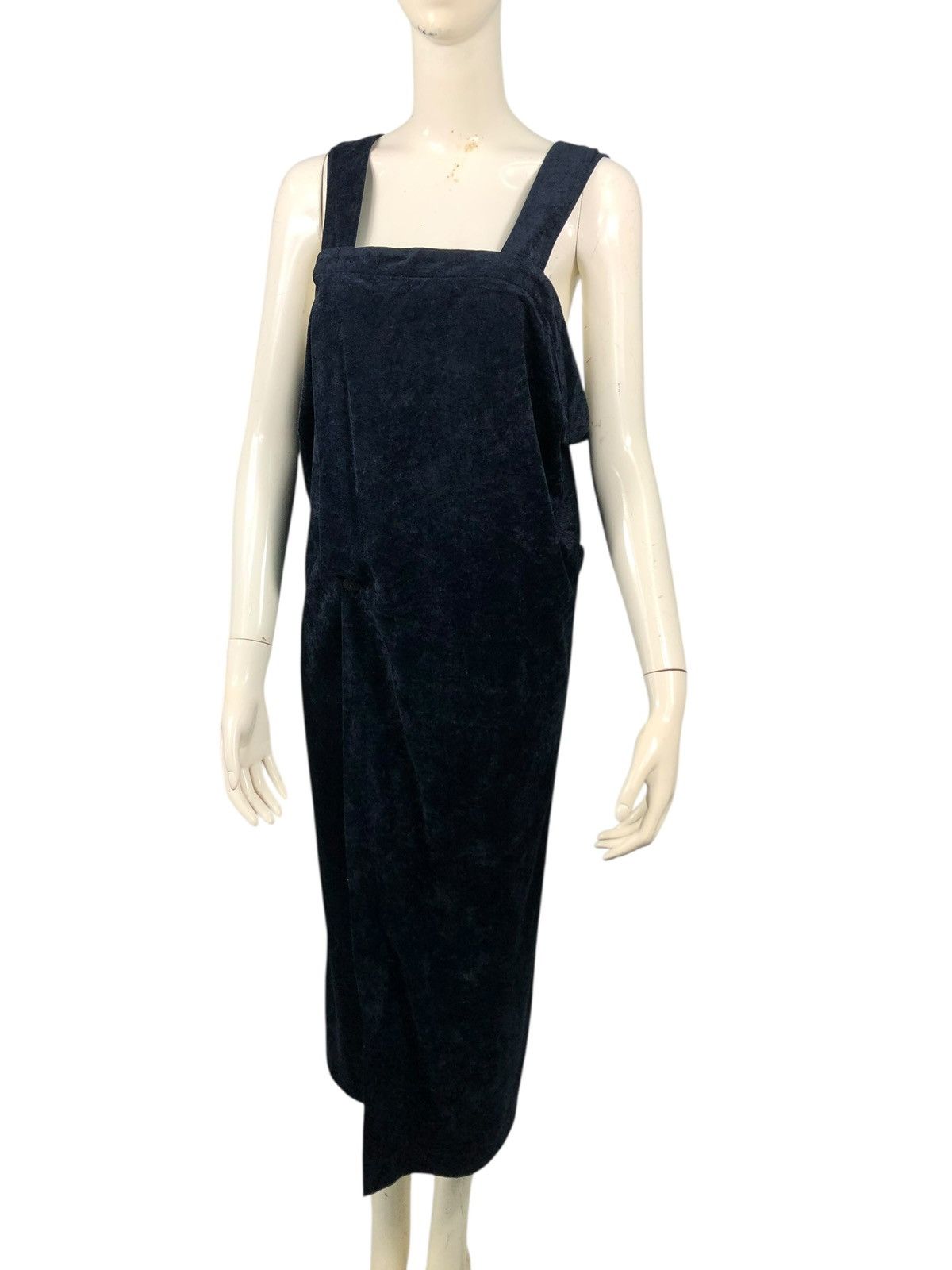 Comme des Garcons 🔥VINTAGE COMME DES GARCONS MIDI DRESS VELVET RICH BLACK Size M / US 6-8 / IT 42-44 - 2 Thumbnail
