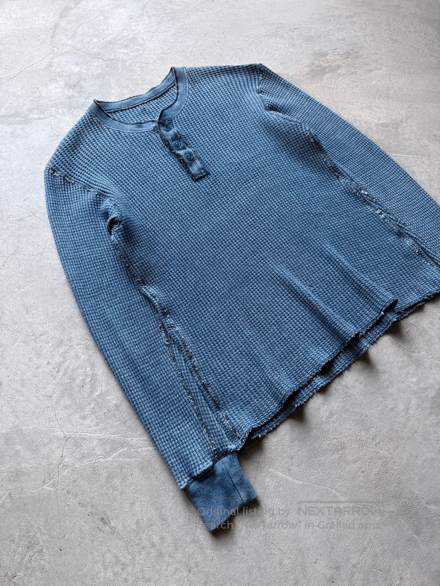 Vintage Vintage 90s Indigo Waffle. Size US L / EU 52-54 / 3 - 2 Thumbnail