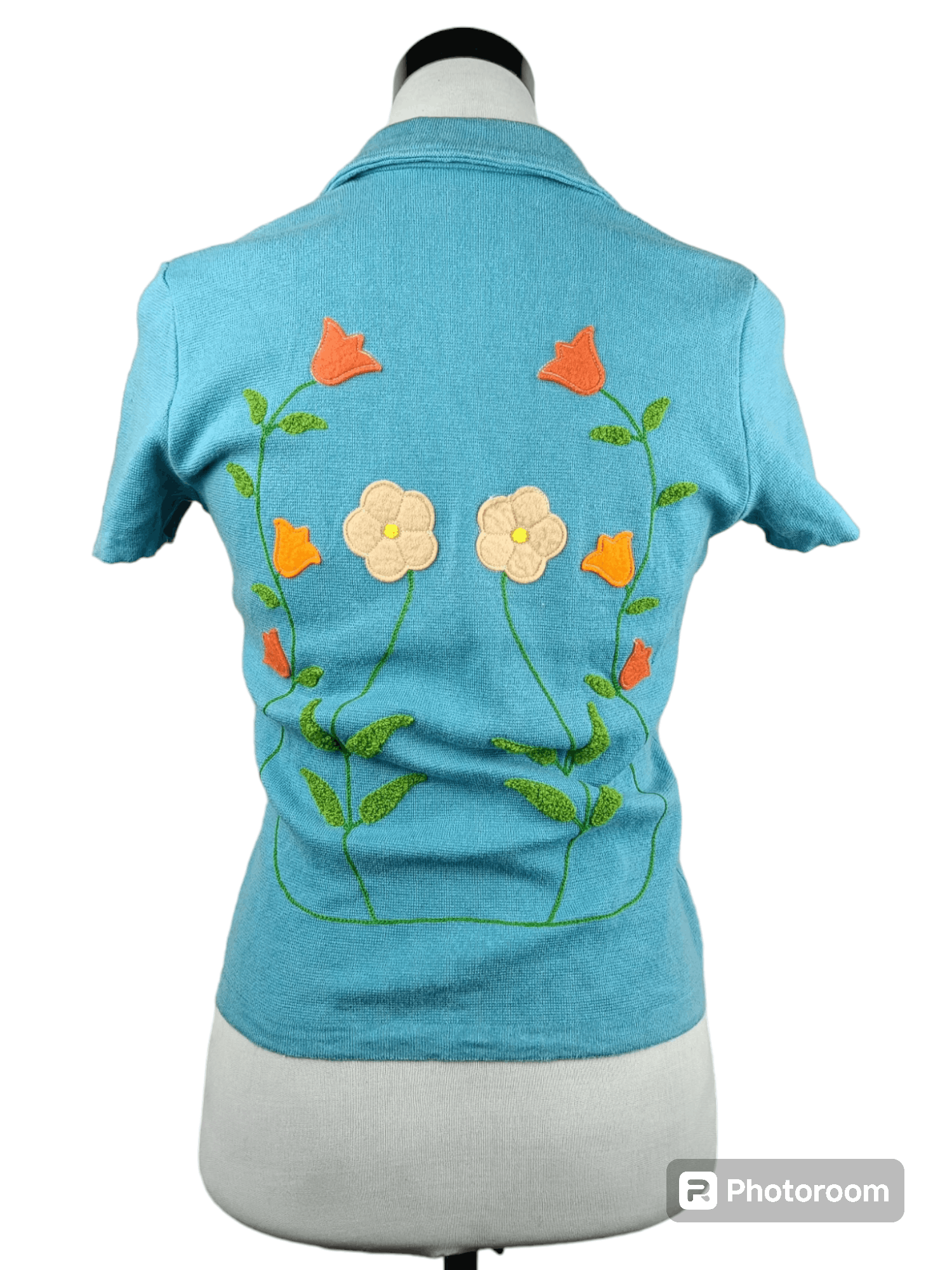 Hysteric Glamour Vintage OZONE COMMUNITY Back Floral Embroidery Crop Top Size S / US 4 / IT 40 - 3 Thumbnail