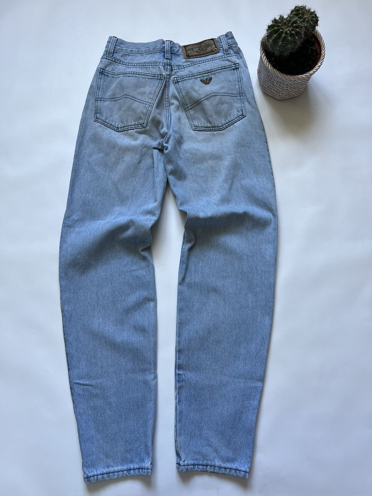 Armani Vintage Armani Jeans Blue Wash Distressed Denim Pants Size US 28 / EU 44 - 1 Thumbnail