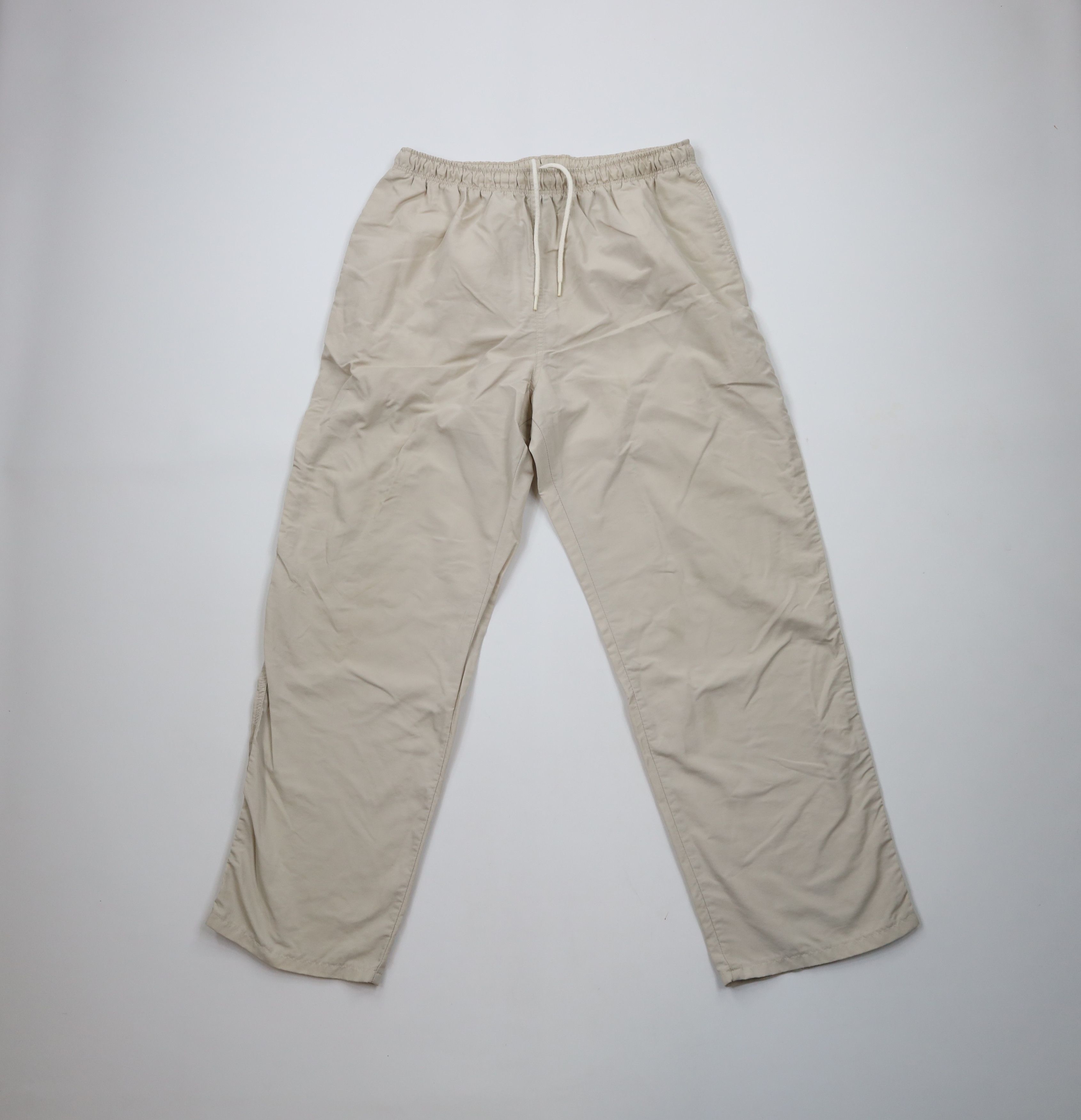 Lands' End × Vintage Vintage 90s Lands End Wide Leg Windbreaker Pants Beige USA Size 38" / US 16 / IT 52 - 1 Thumbnail