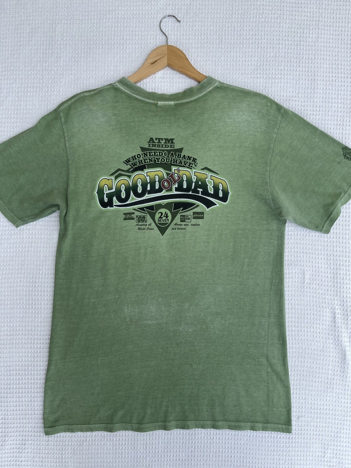 Vintage Last Drop🔥Rare🔥Vtg CRAZY SHIRT Money Dyed 24 Seven T Shirt Size US L / EU 52-54 / 3 - 10 Thumbnail