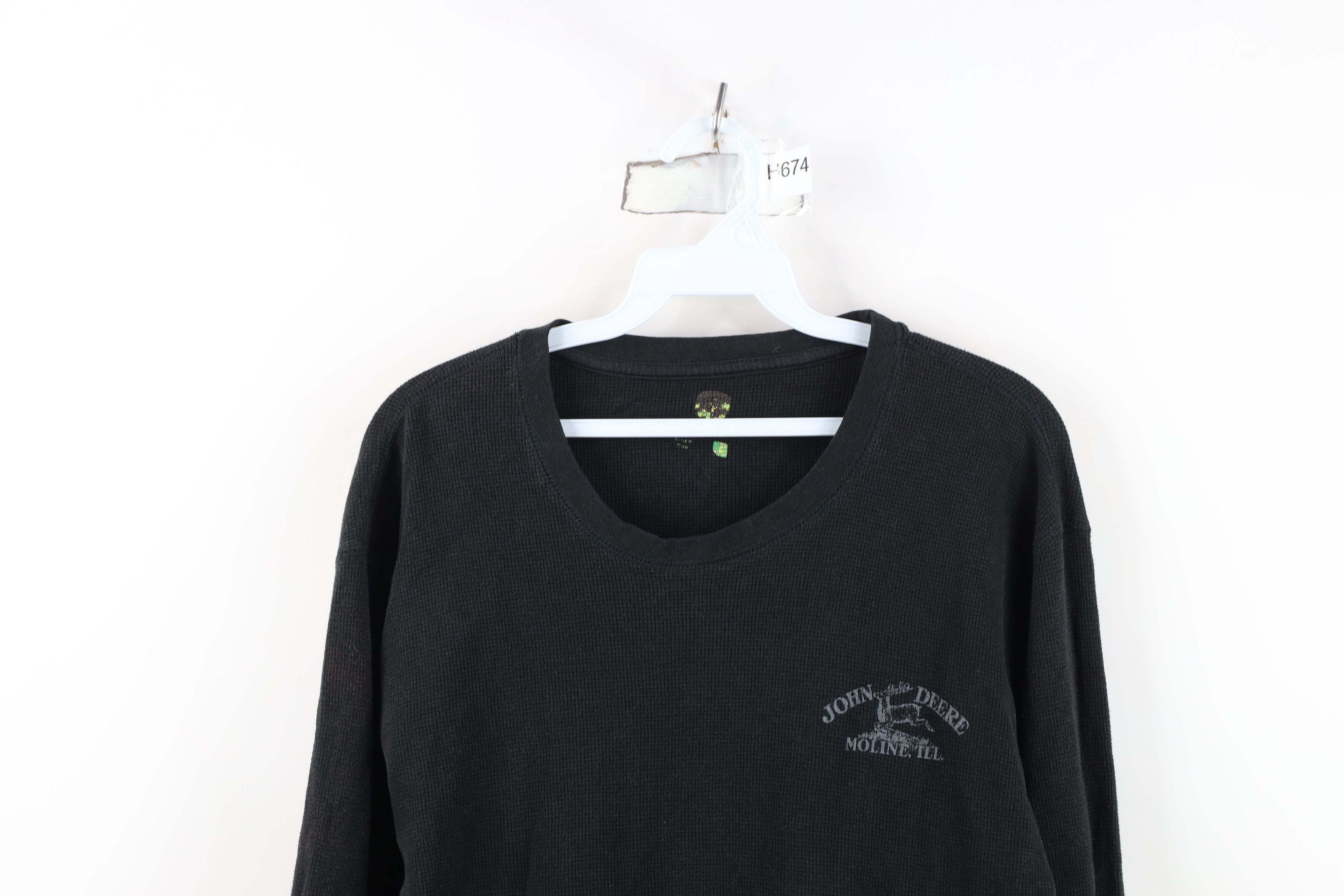 John Deere Vintage Y2K John Deere Tractors Thermal Waffle Knit T-Shirt Size US L / EU 52-54 / 3 - 2 Thumbnail