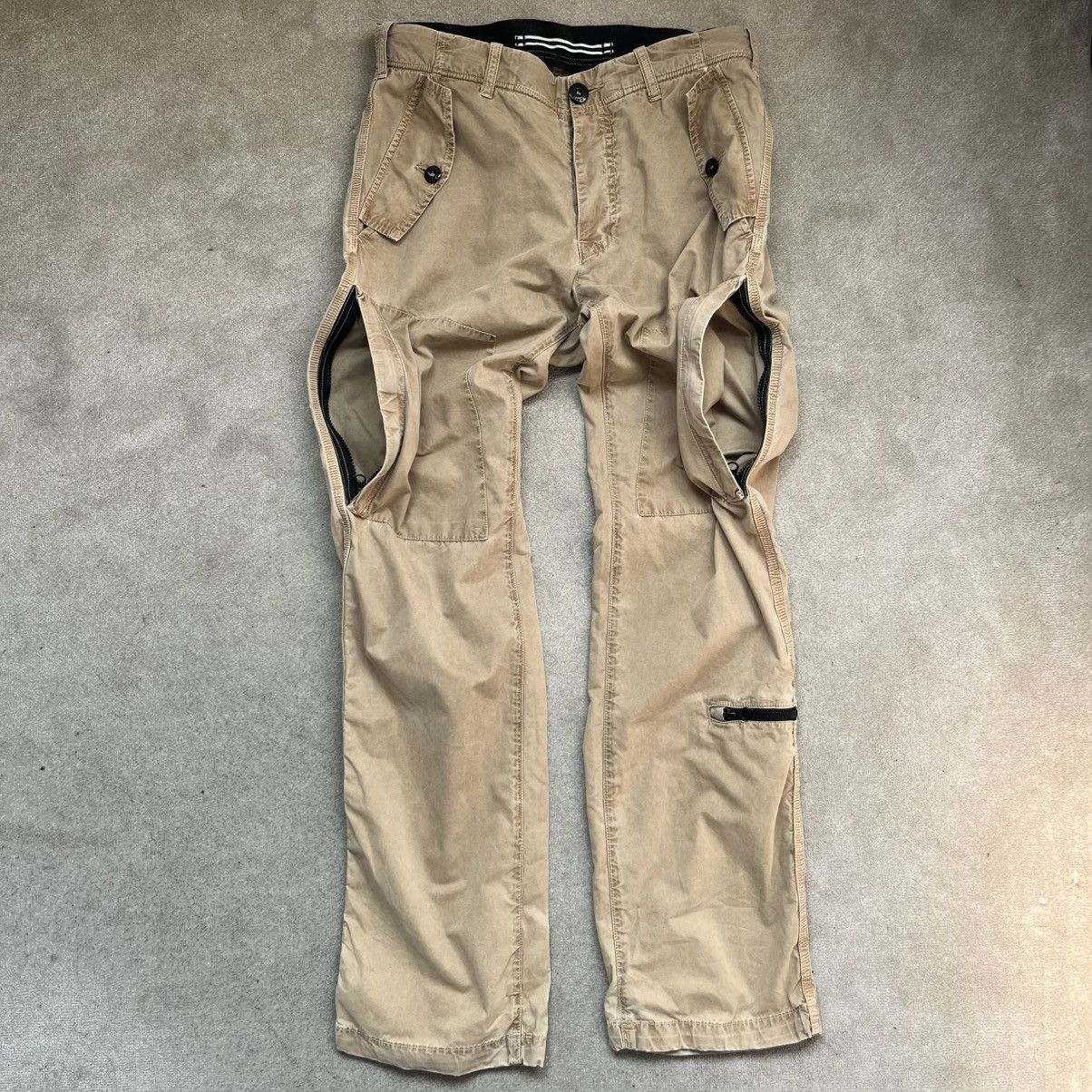 Stone Island ✱ Vintage Stone Island Cargo Zip Trousers Size US 28 / EU 44 - 1 Thumbnail