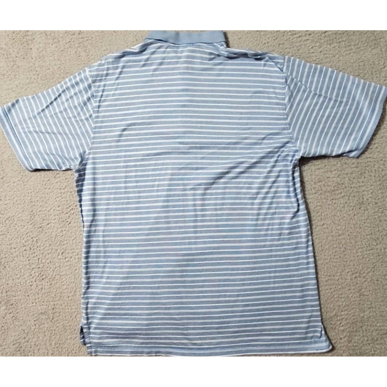 Peter Millar Peter Millar Polo Shirt XL Blue Striped Golf Mens Size US XL / EU 56 / 4 - 2 Thumbnail