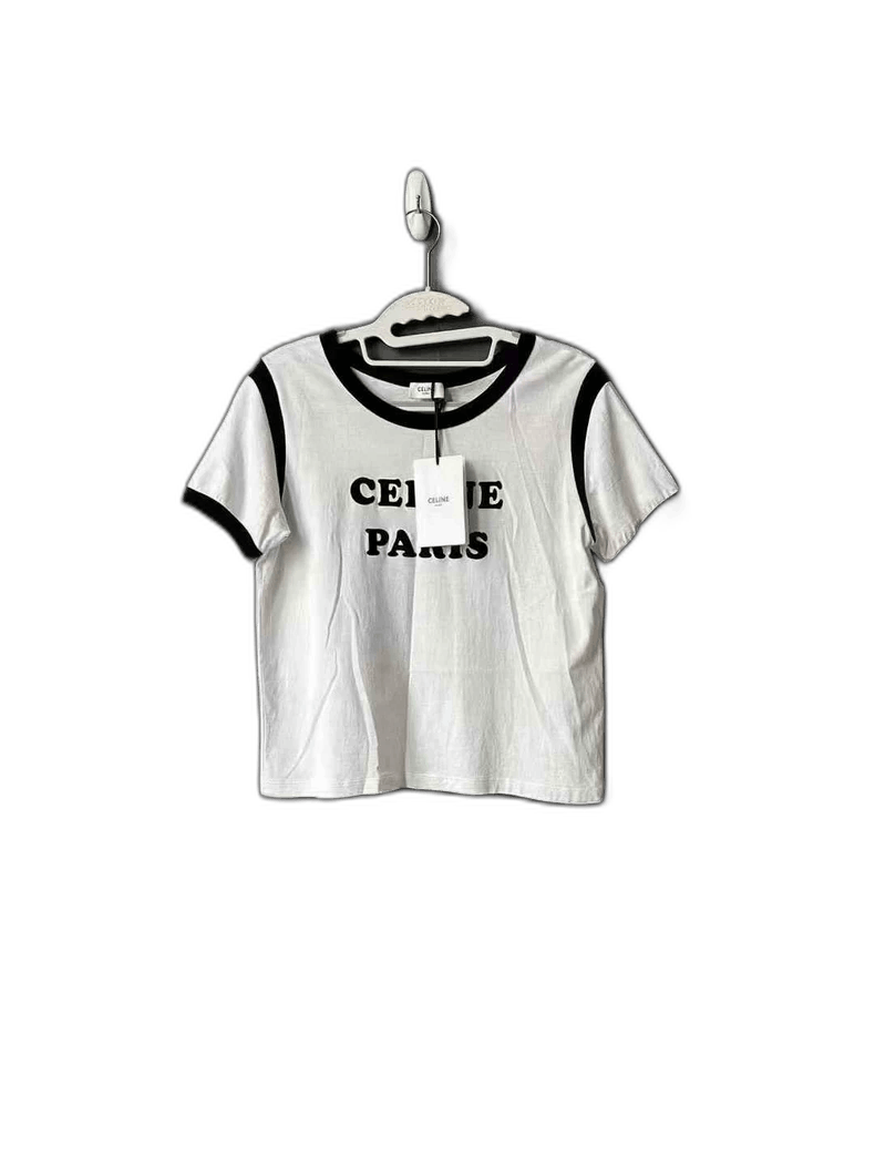 Celine Celine Black and White Short Sleeve Shirt Size US S / EU 44-46 / 1 - 1 Thumbnail