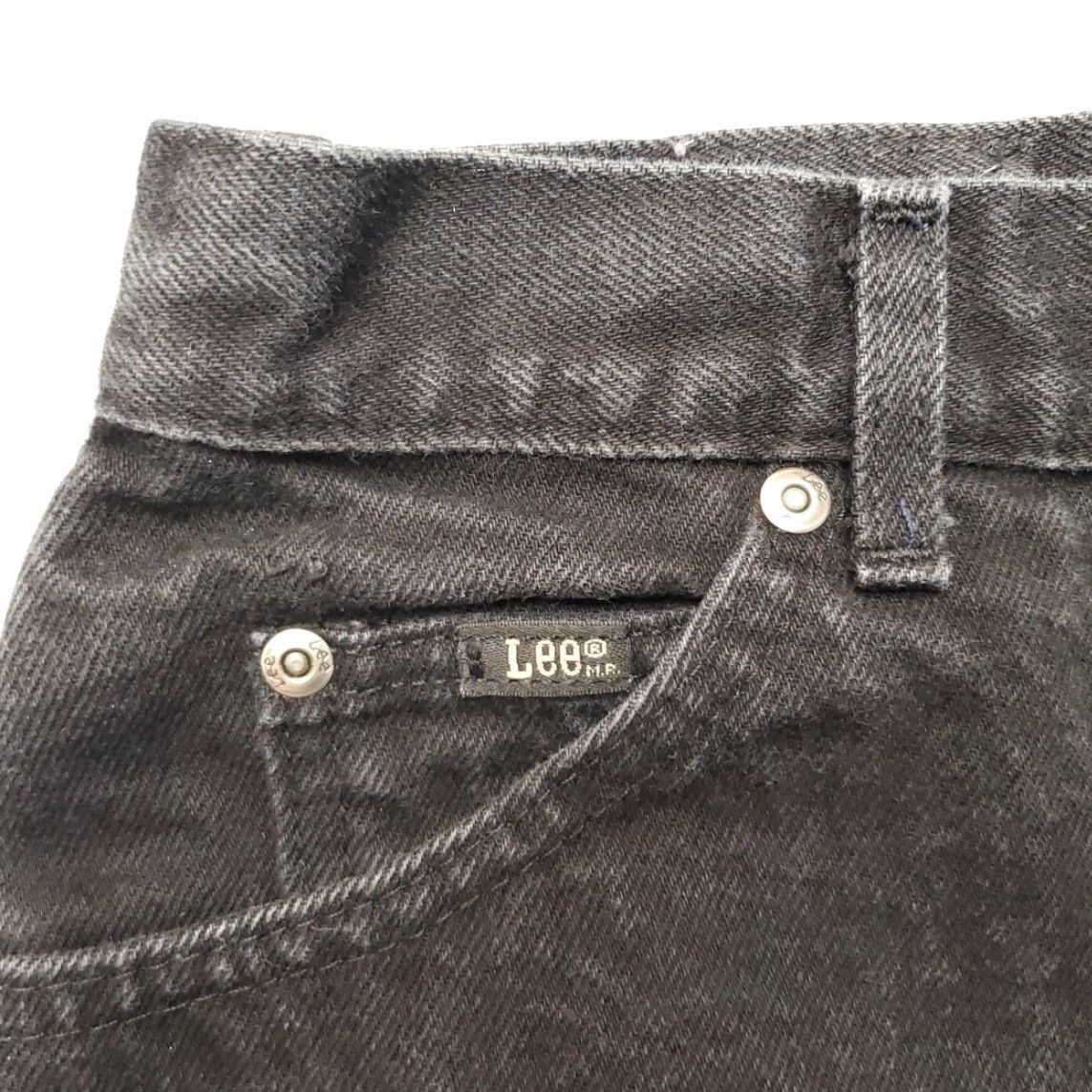 Lee VTG Lee Jeans Womens 14 Black Denim High Rise Tapered 28x29 Y2K Made in USA Jeans Mens? Size 36" / US 14 / IT 50 - 4 Thumbnail