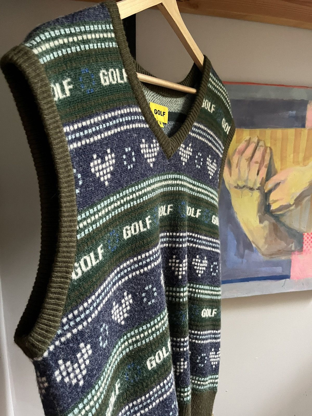 Golf Wang Golf Wang Digital Hearts Sweater Vest Size US M / EU 48-50 / 2 - 4 Thumbnail