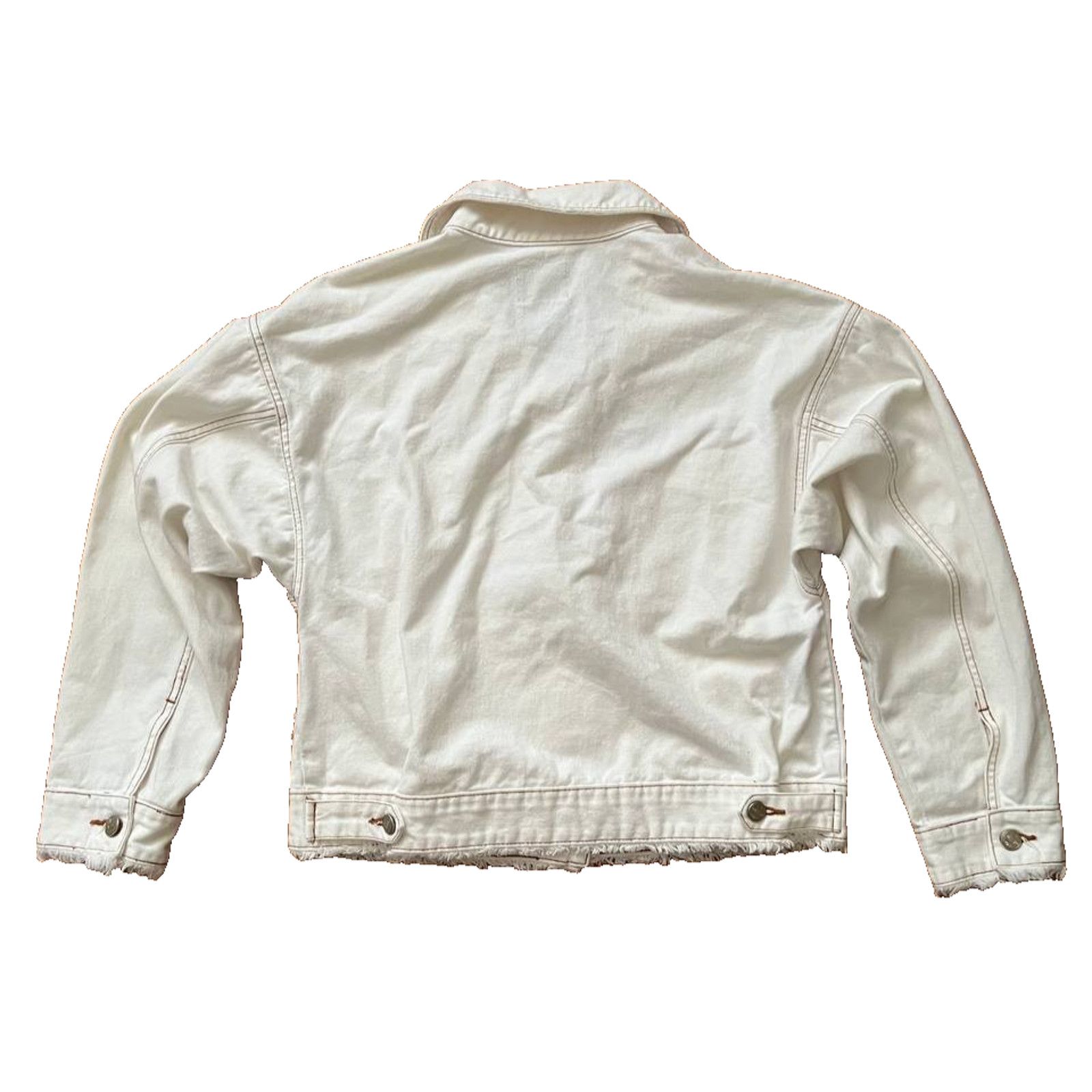 Bdg Urban Outfitters BDG Oversized White Jean Jacket S/P A002045 Size S / US 4 / IT 40 - 8 Thumbnail