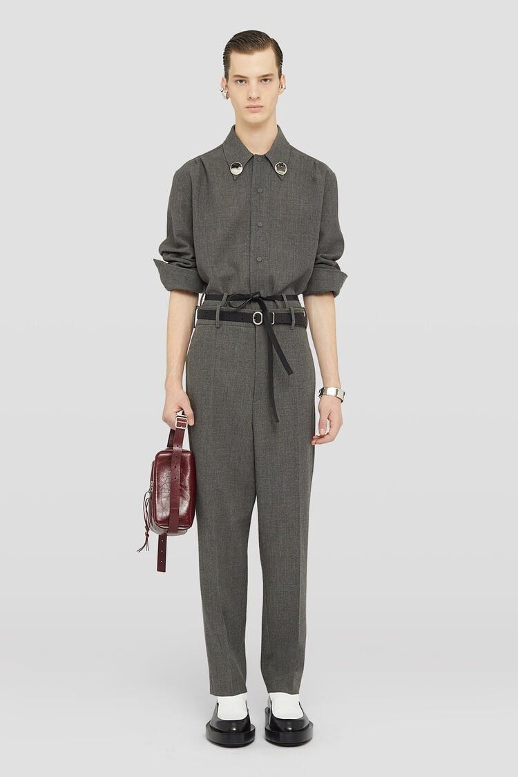 Jil Sander o1w1db10825 Belted Trousers in Grey Size US 32 / EU 48 - 2 Thumbnail