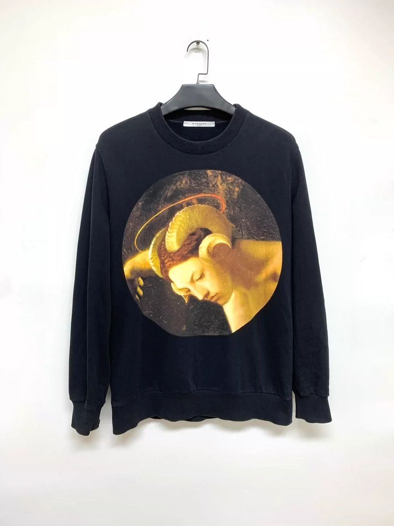Givenchy givenchy black sweatshirt with graphic print-dmc Size US M / EU 48-50 / 2 - 1 Thumbnail