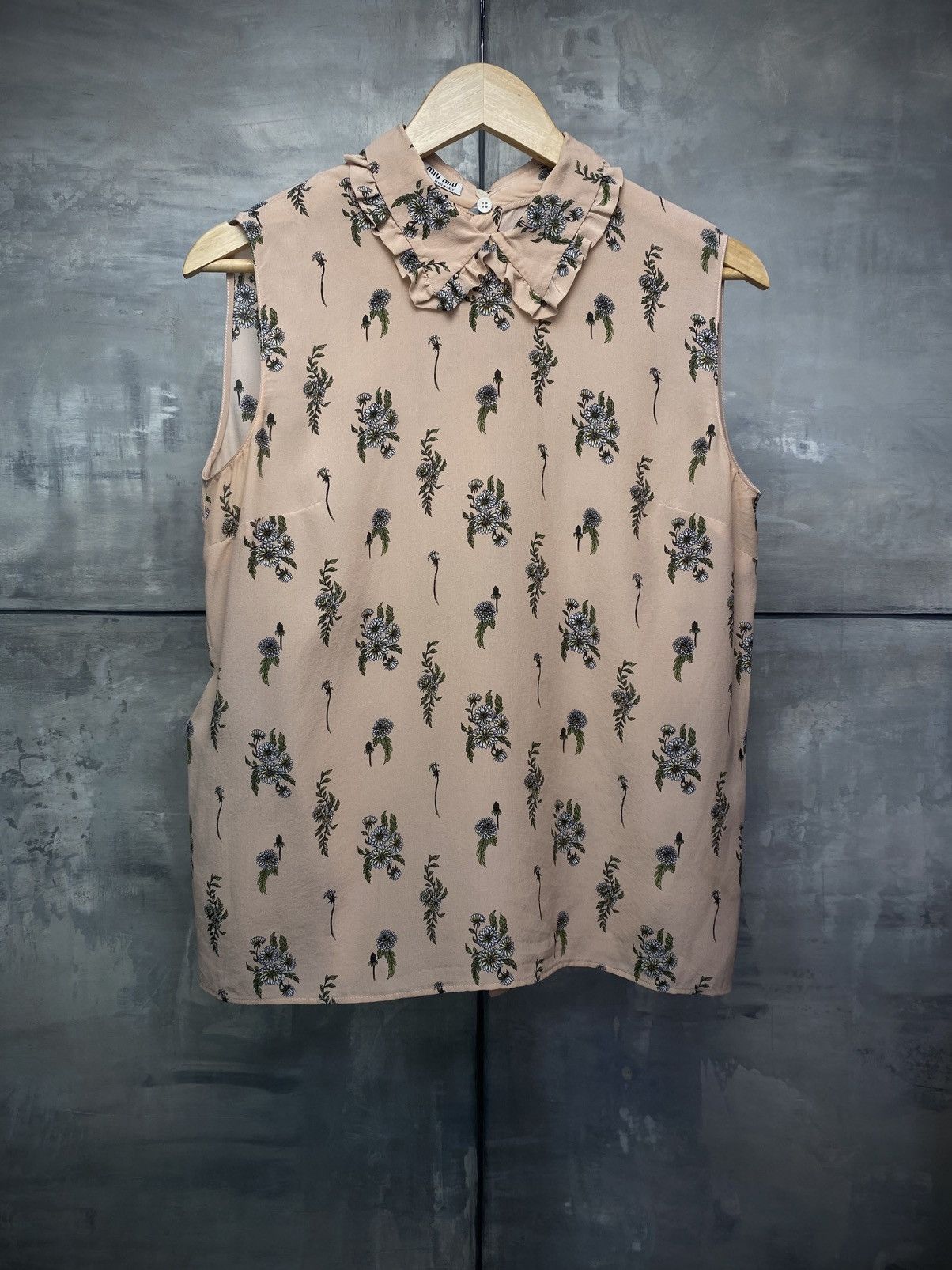 Miu Miu Miu Miu silk top S-M Size L / US 10 / IT 46 - 1 Thumbnail