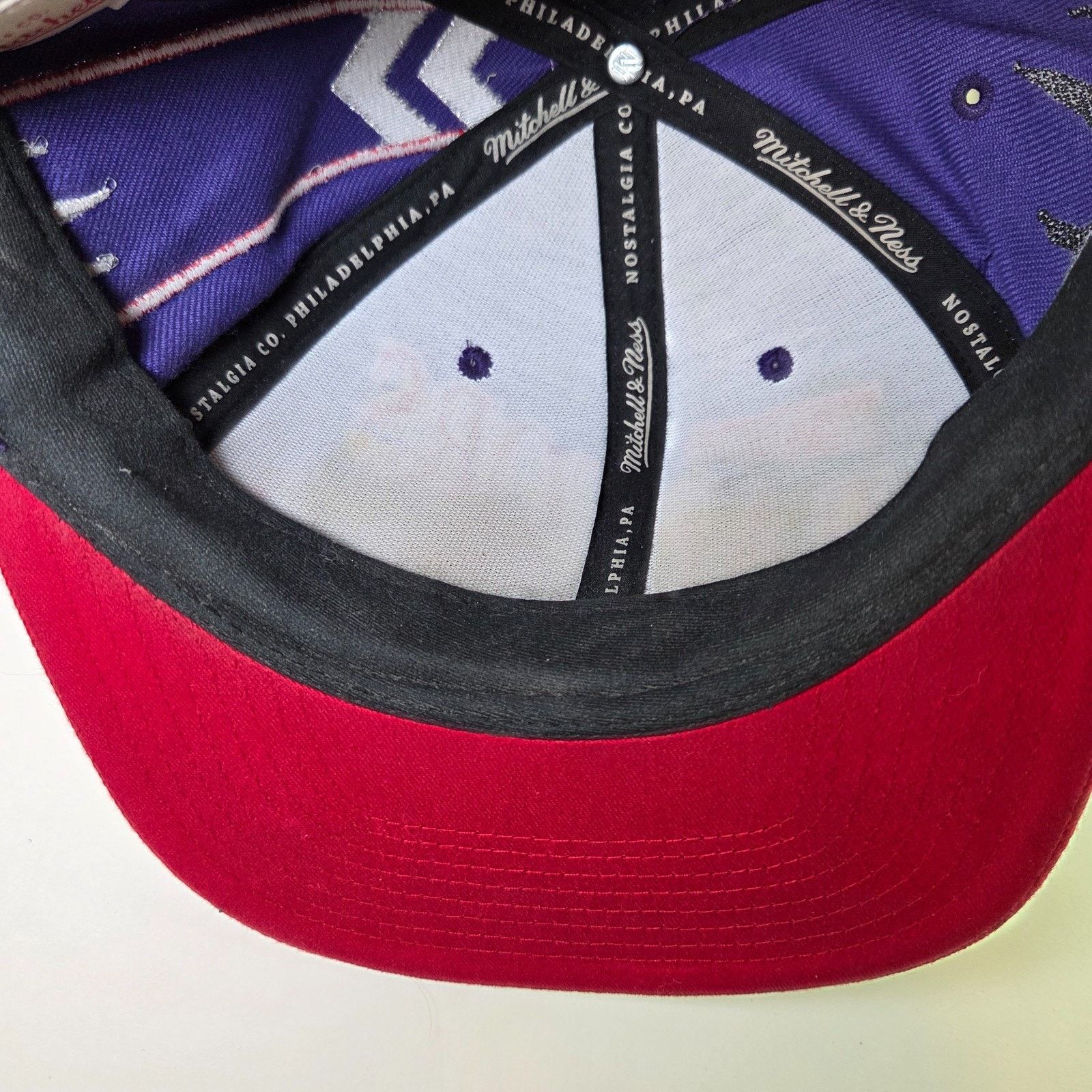Mitchell & Ness Toronto Raptors Mitchell & Ness Snapback Hat Purple Red Size ONE SIZE - 7 Thumbnail