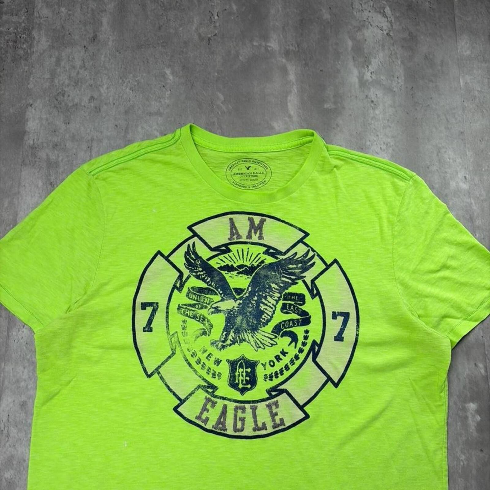 American Eagle Outfitters Y2K Yellow American Eagle Grunge Skater Gothic T-Shirt Size US L / EU 52-54 / 3 - 2 Thumbnail