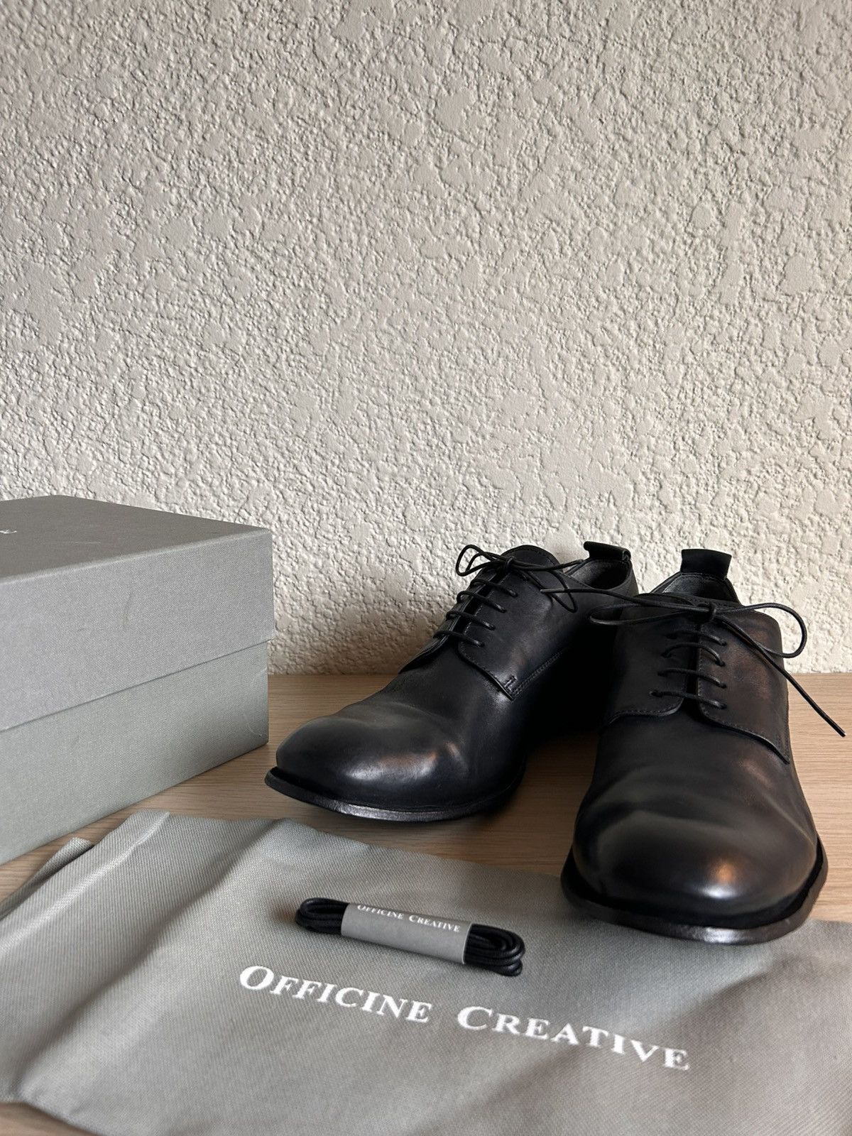 Officine Creative Black Stereo 003 Derby Shoes Size US 11 / EU 44 - 1 Thumbnail