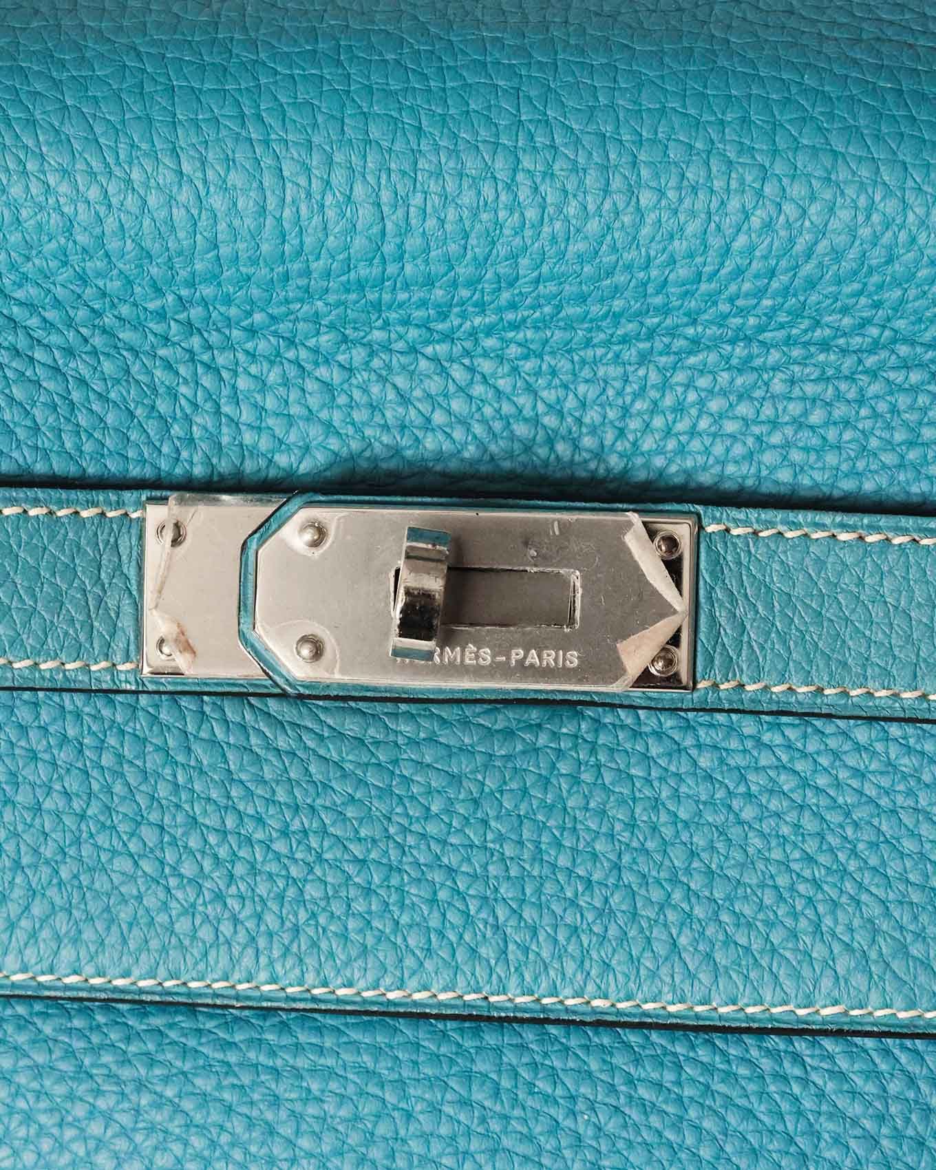 Hermes Kelly 50 Voyage Blue Jean Togo 2004 Size ONE SIZE - 10 Thumbnail