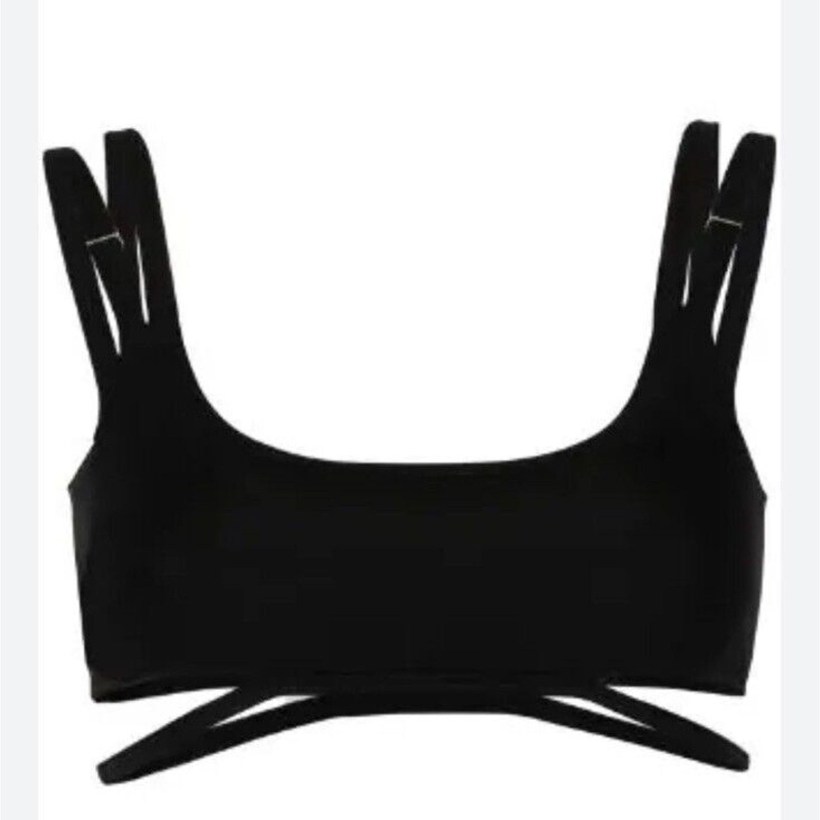 Dion Lee Dion Lee Black Strappy Crop Tank Double Strap Cutouts XS Size XS / US 0-2 / IT 36-38 - 1 Thumbnail