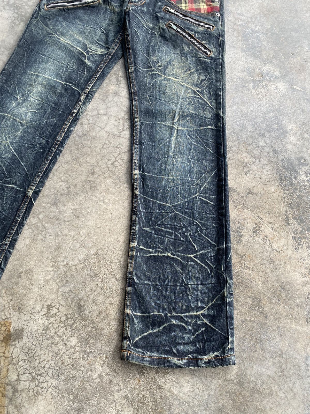 Tornado Mart Japanese Patina Bondage Mud Rusty Lightning Distressed Jeans Size US 30 / EU 46 - 14 Thumbnail