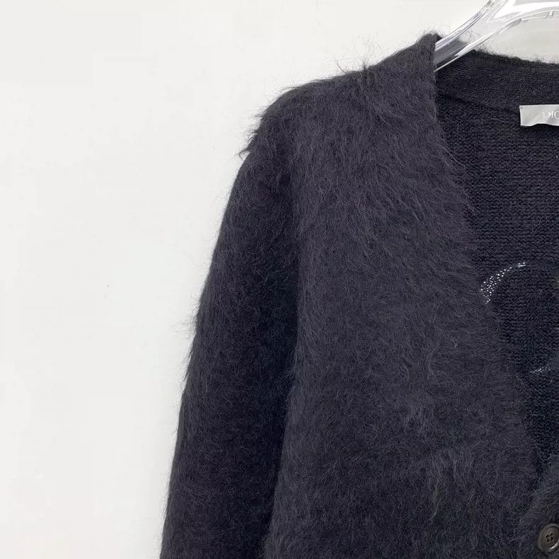 Dior Dior Co-branded black logo letter embroidery horsehair V-ne Size US S / EU 44-46 / 1 - 3 Thumbnail