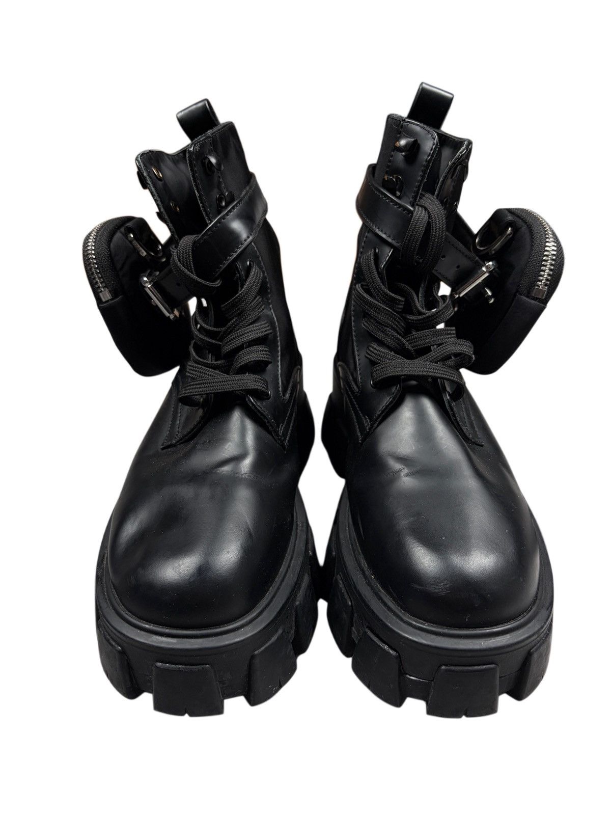 Prada Prada Combat Boots Black Pouch Size 36 Size US 6 / IT 36 - 6 Thumbnail