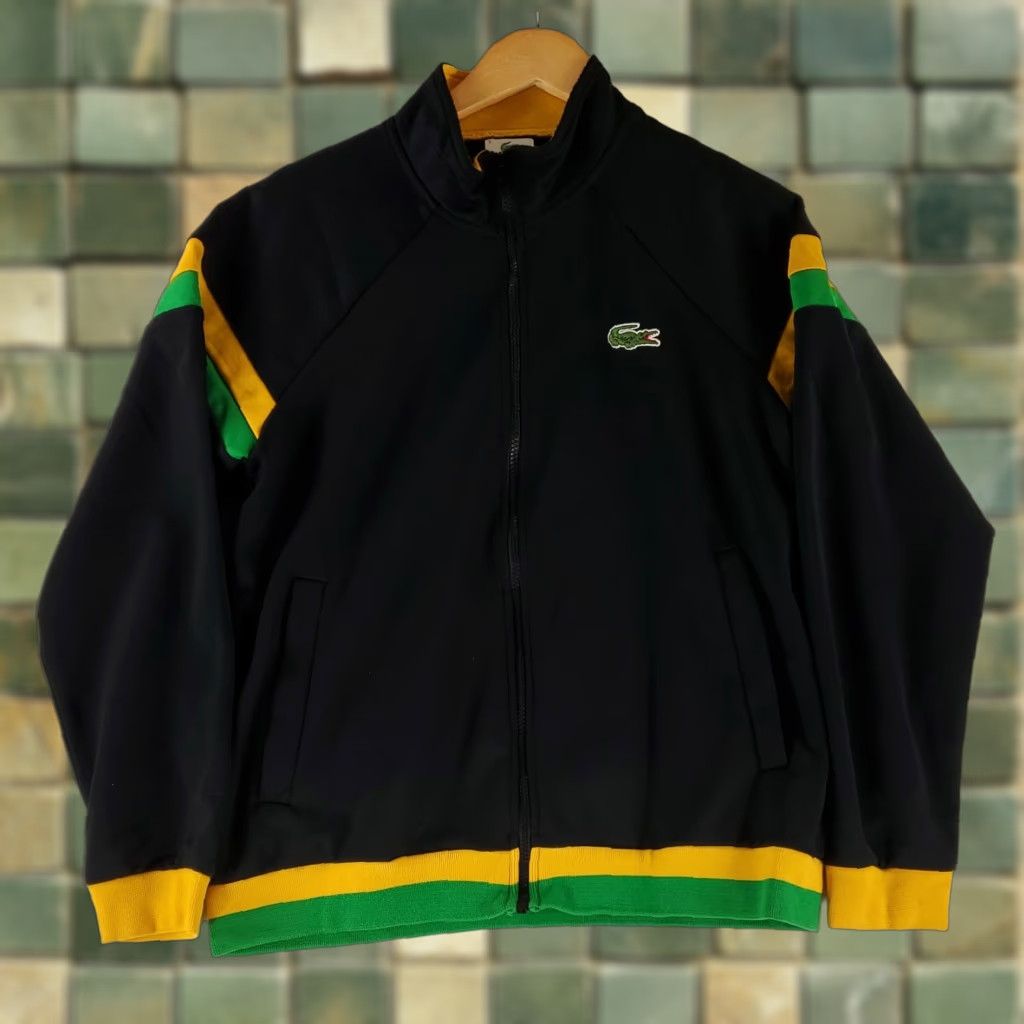 Lacoste Lacoste Jacket Track Jamaica Full Zip Big Alligator Long Sleeve Mens L Black Size US L / EU 52-54 / 3 - 1 Thumbnail
