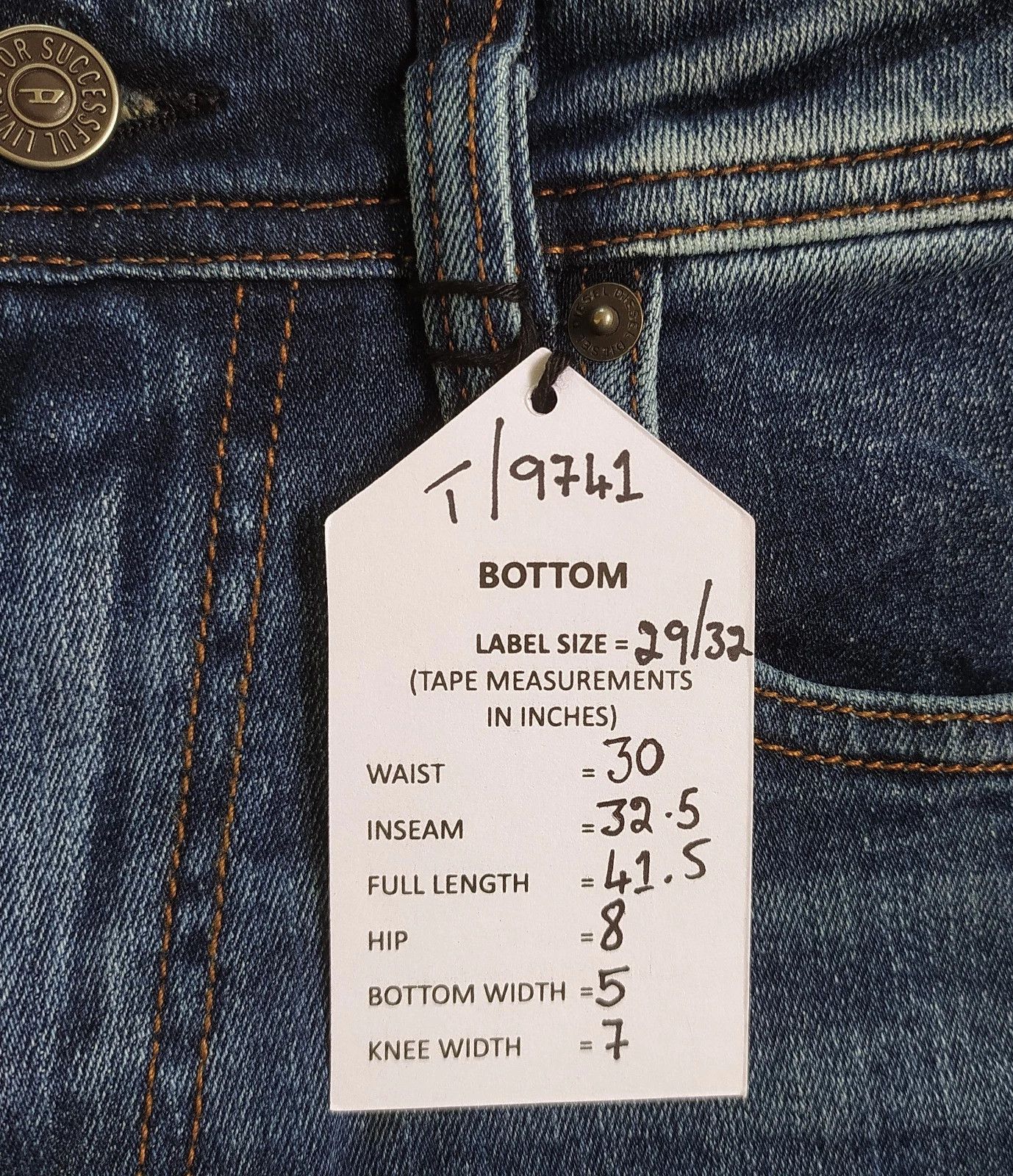Diesel Diesel 1979 SLEENKER-R L.32 MENS JEANS T/9741 Size US 29 - 6 Thumbnail