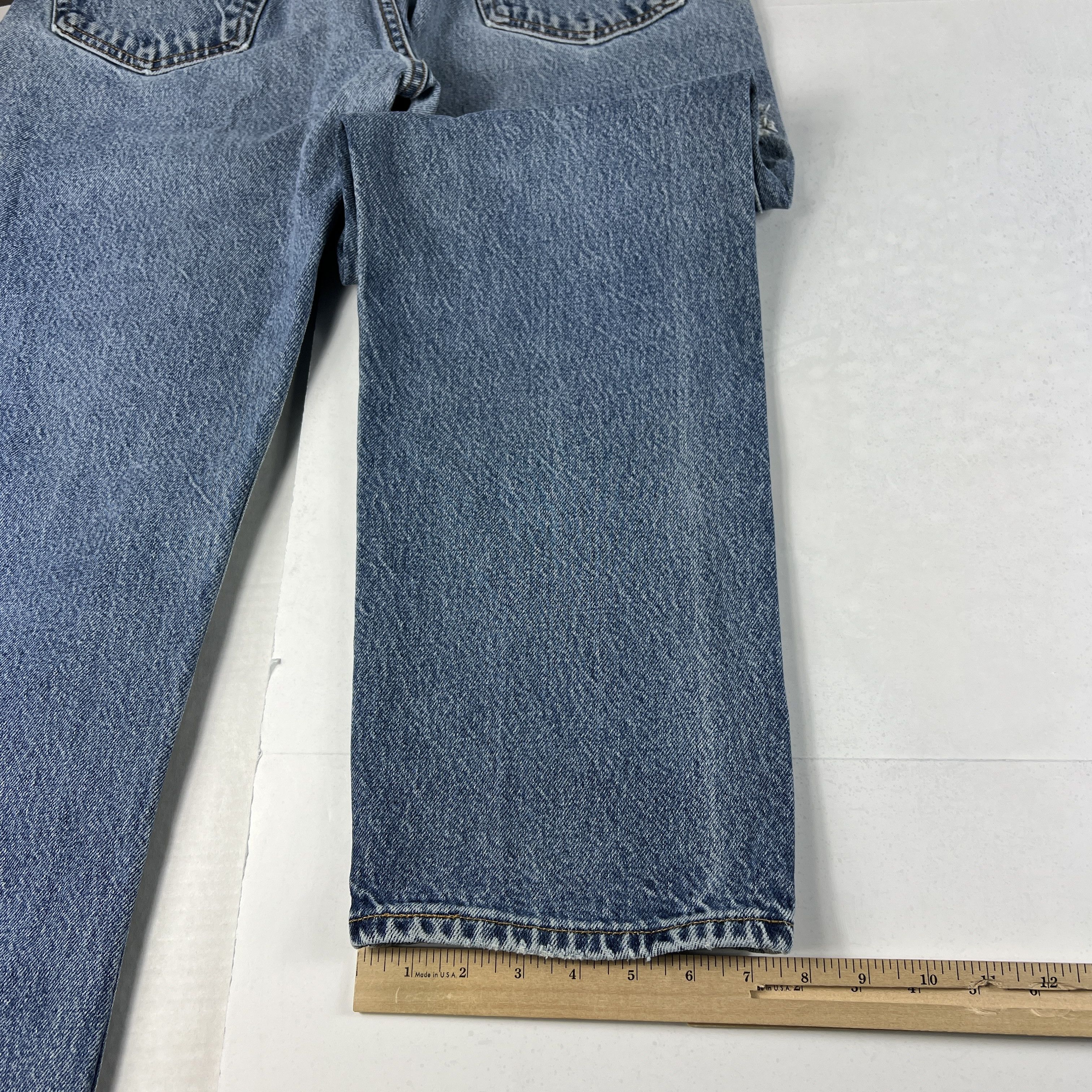 VTG Levi's Jeans 505 Straight Blue Faded Distressed Denim