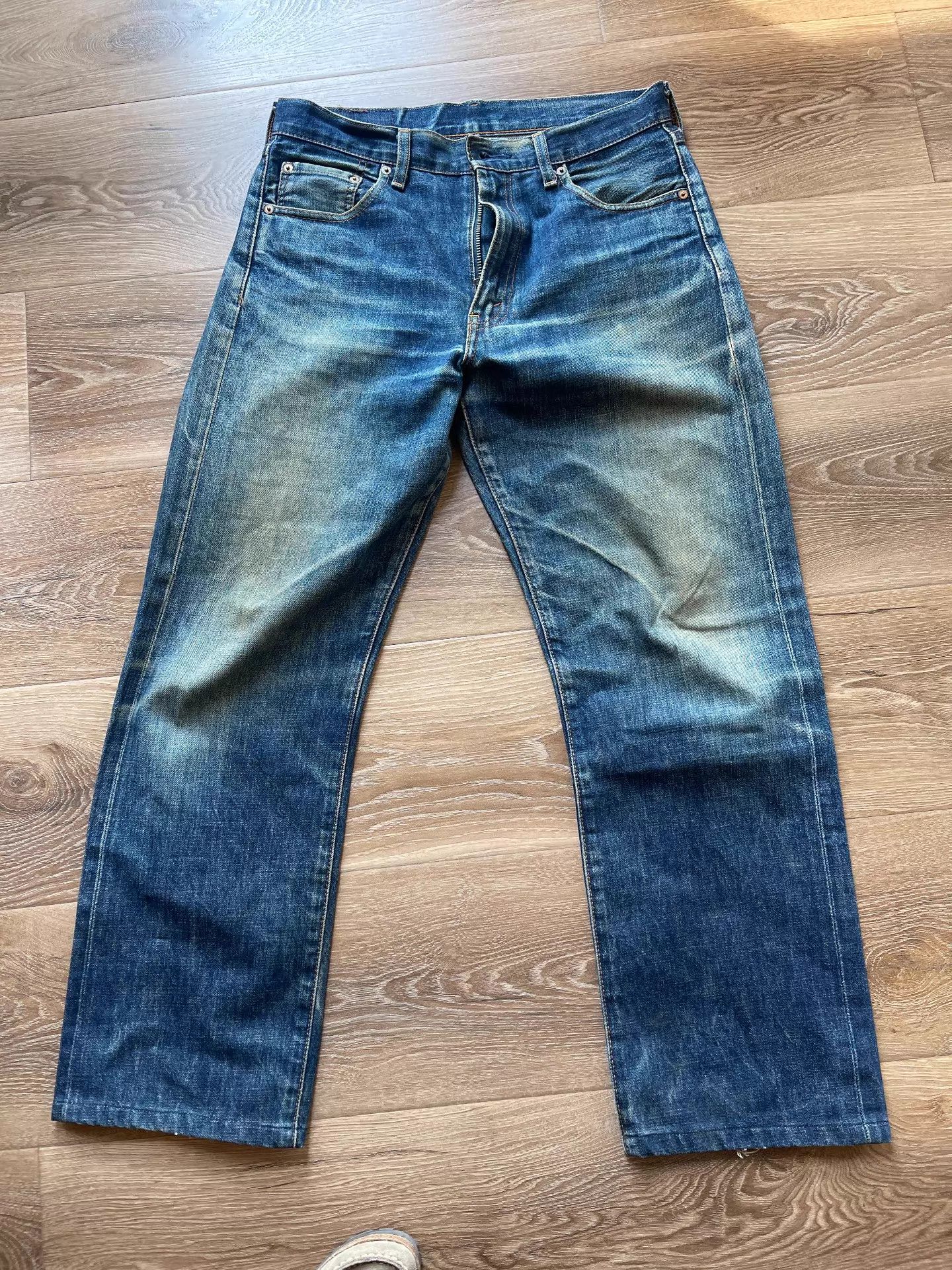 Levi's Vintage Levi’s 502xx Nippon Selvedge Ice Blue 90s Washed Fade Size US 31 - 1 Thumbnail