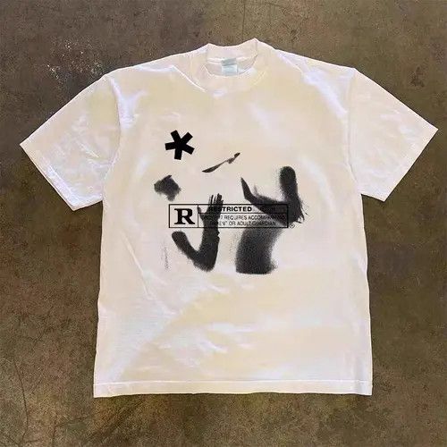 VIBE Vintage Street Fuzzy Print Casual Short Sleeve T-Shirt Size US XXL / EU 58 / 5 - 1 Thumbnail
