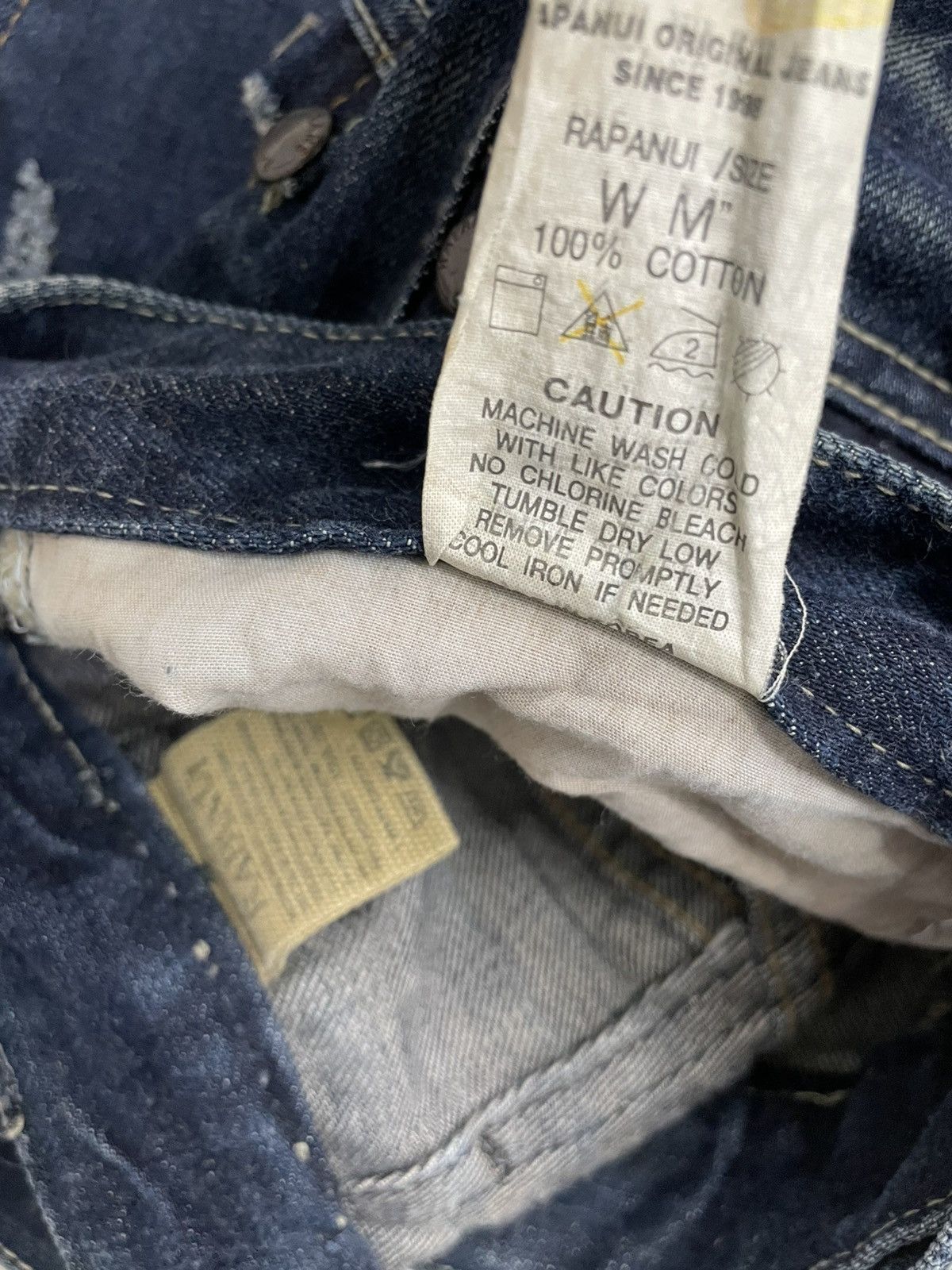 Japanese Brand Vintage Authentic Designer Japan Rapanui Distressed Denim Size US 29 - 17 Thumbnail