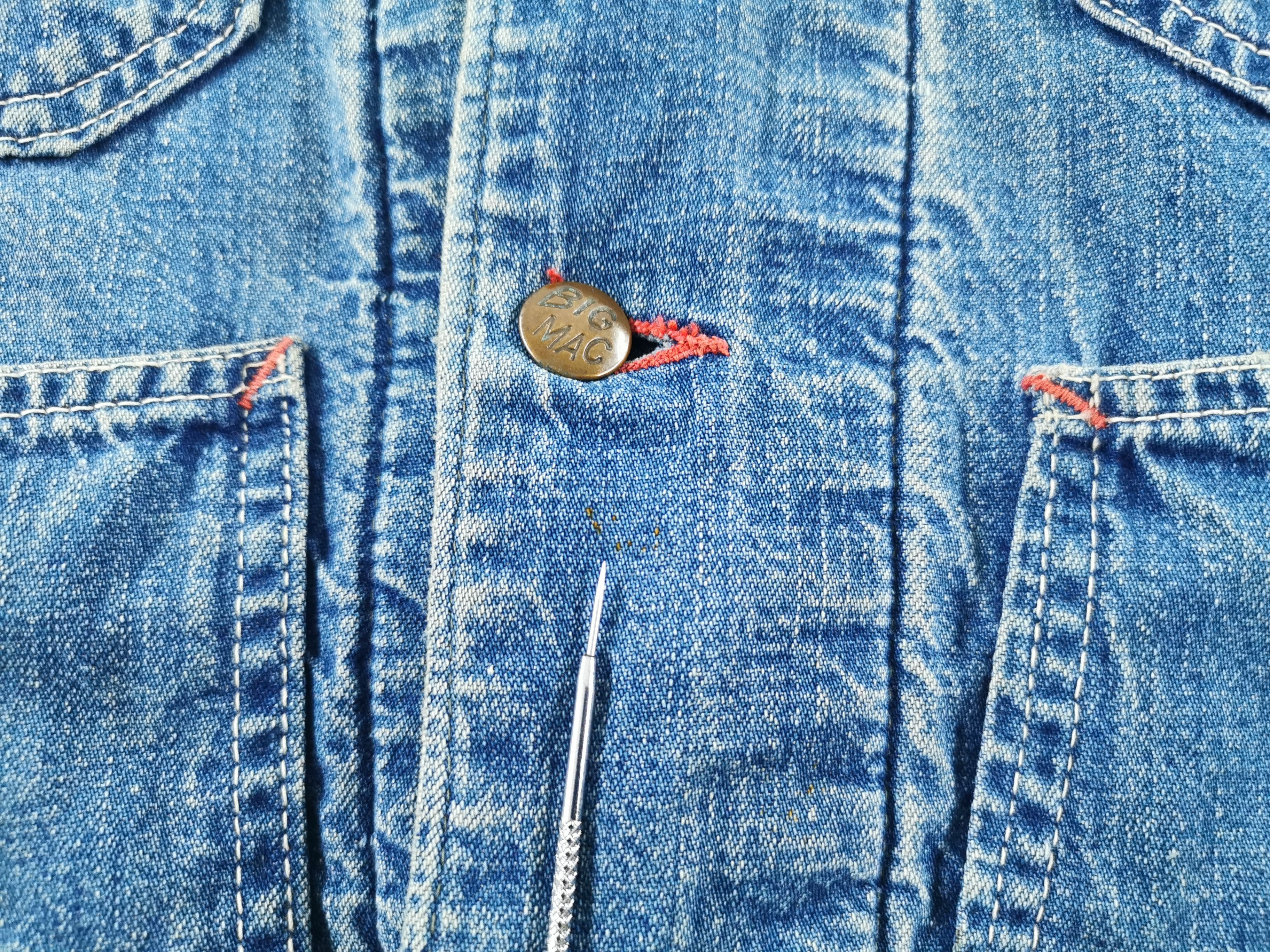 Big Mac Distressed Vintage 60's Big Mac Denim Jeans Jacket Size M Size US M / EU 48-50 / 2 - 6 Thumbnail