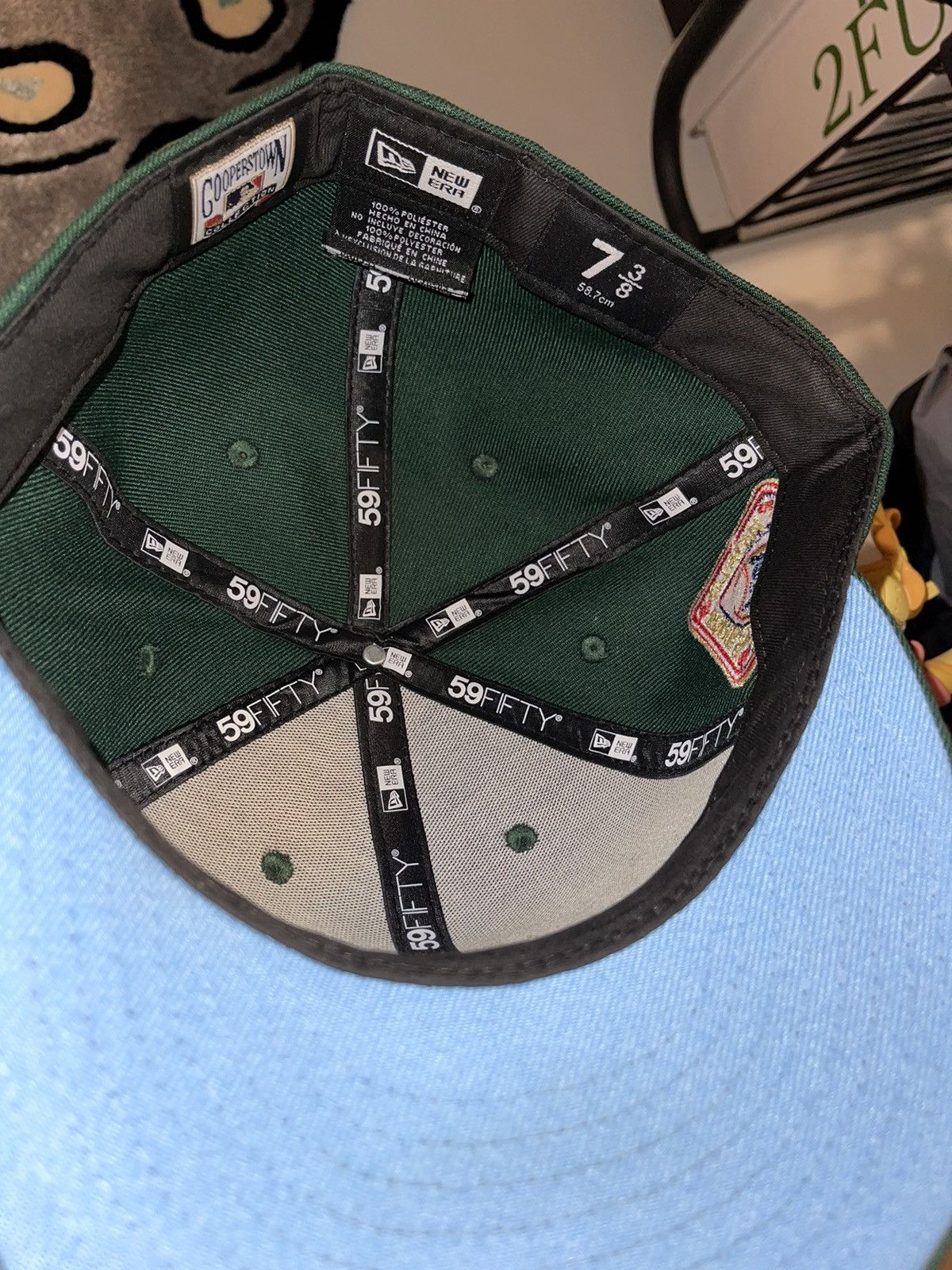 Hat Club × MyFitteds × New Era 7 3/8 Hat Club Wintergreen Boston Braves Icy Blue UV Size 38 - 13 Thumbnail