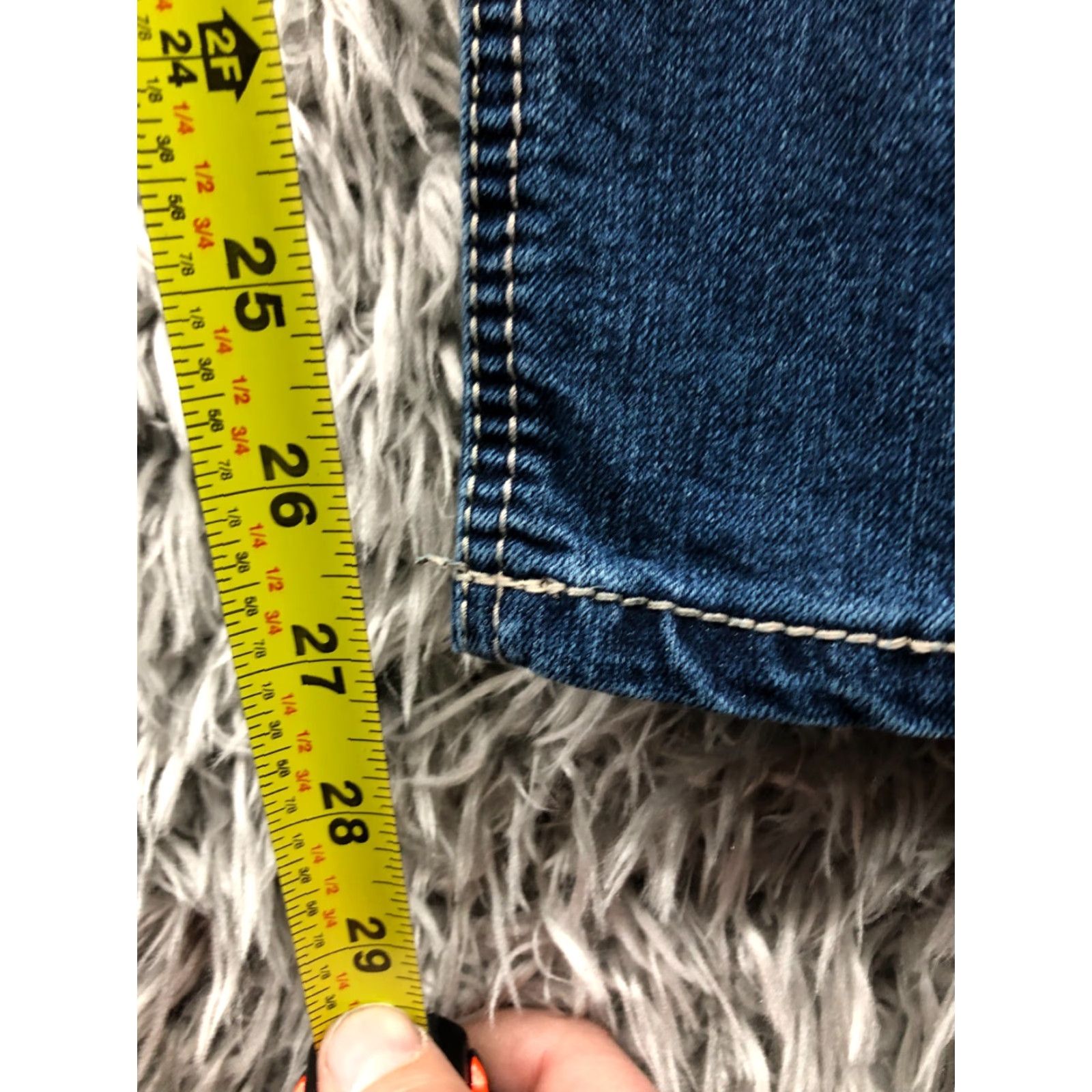 Denime Myth of Jade Jeans Skinny Mid Rise Dark Blue Denim Womens Size 6 Size 28" / US 6 / IT 42 - 3 Thumbnail