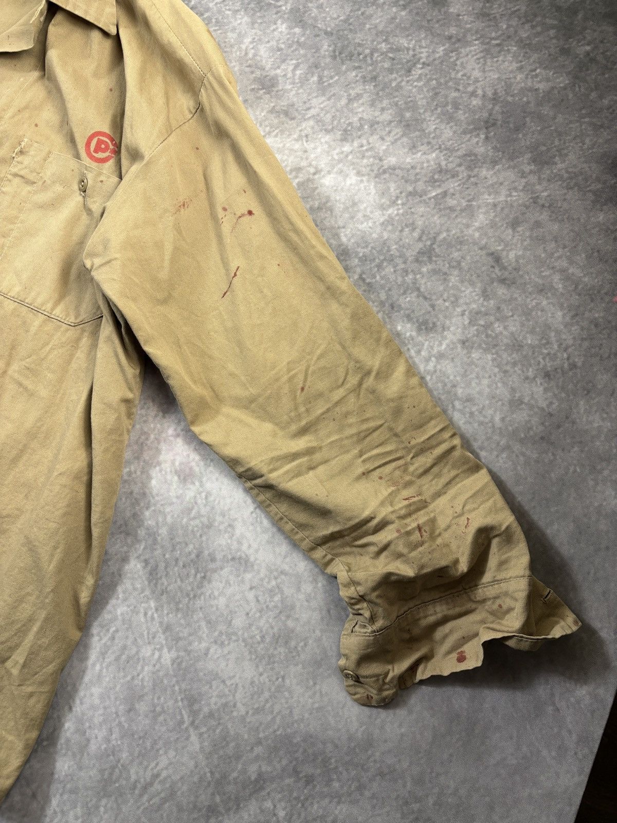 Vintage Vintage Work Shirt Blood Splatter Thrashed CP Rail Moleskin Size US XL / EU 56 / 4 - 9 Thumbnail