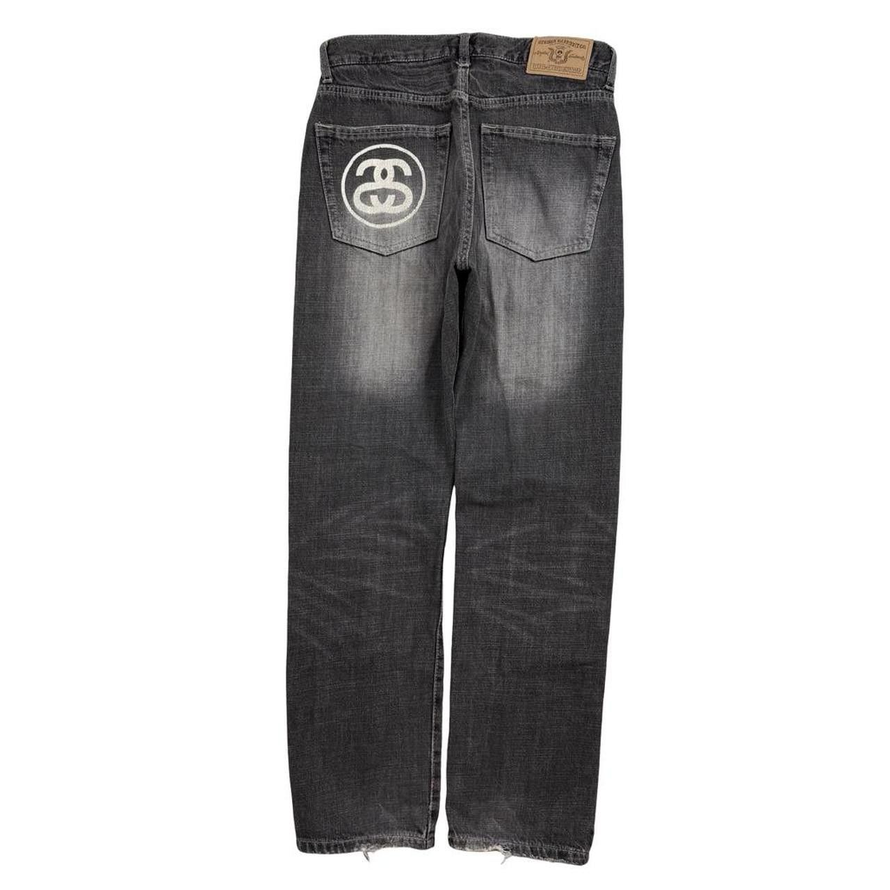 Stussy Vintage 2000s Stussy Black SS Link Denim Jeans - Waist: 30 